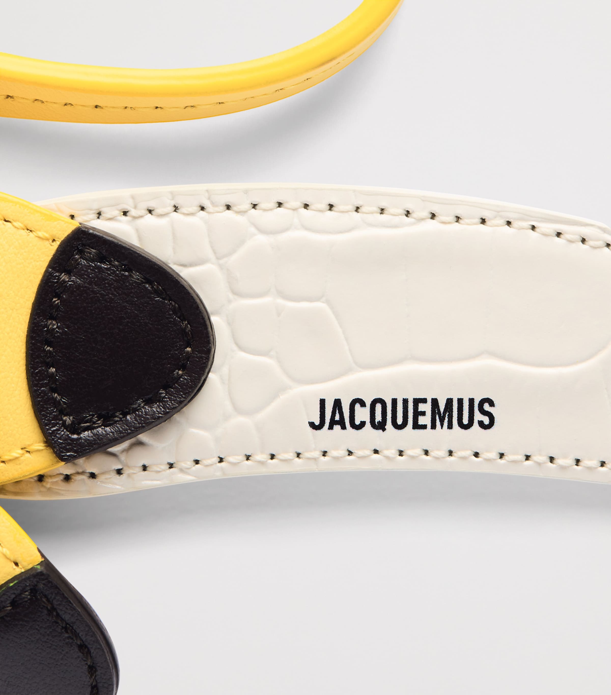 Jacquemus Leather Banana Bag Charm Yellow / Ivory Image 2