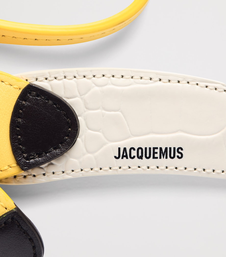 Jacquemus Leather Banana Bag Charm Yellow / Ivory Image 2