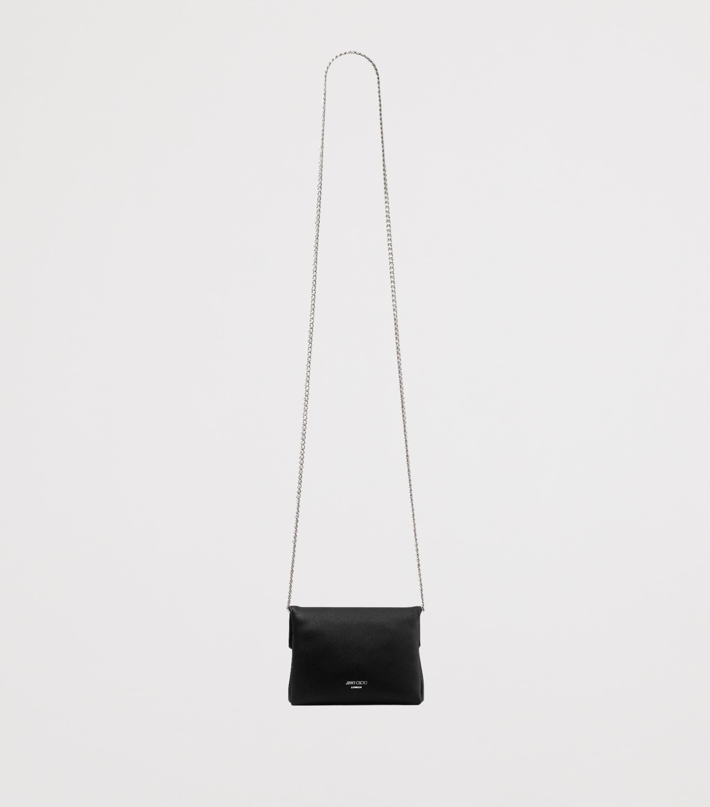 Soft Satin Chain Card Holder BLACK/SILVER Image 3