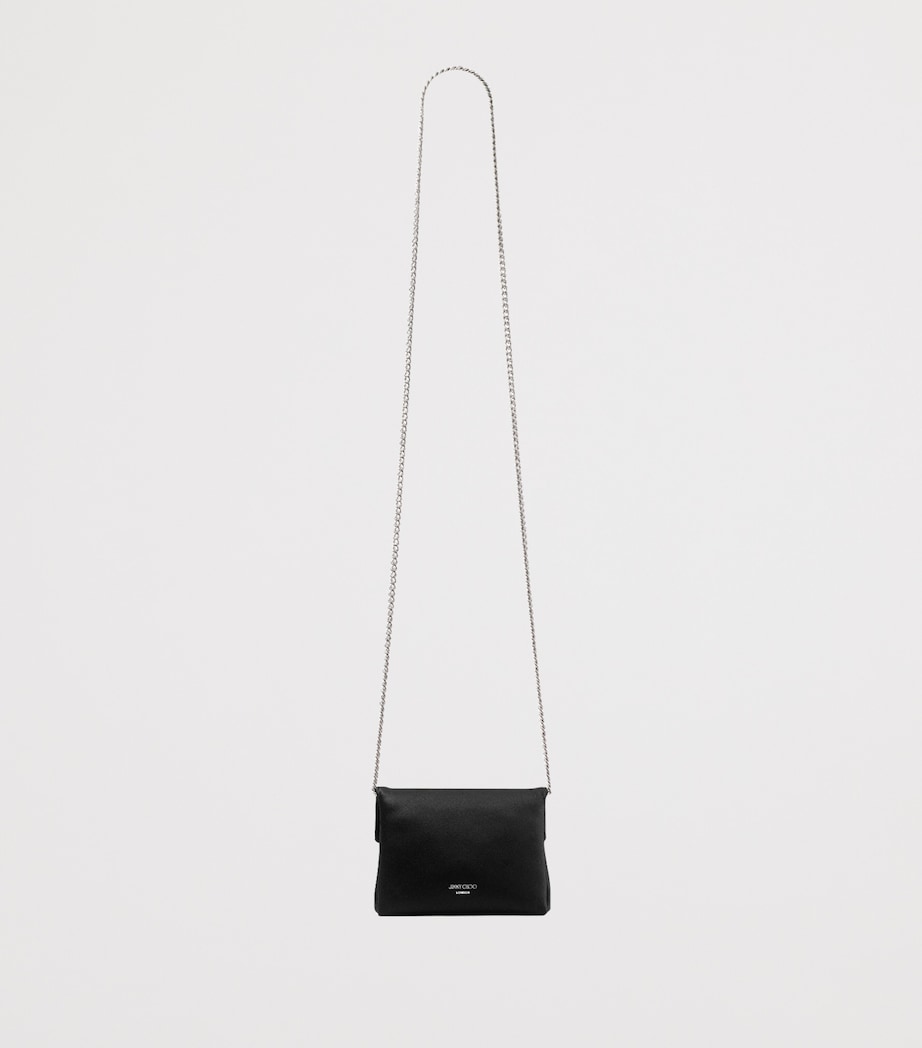 Soft Satin Chain Card Holder BLACK/SILVER Image 3