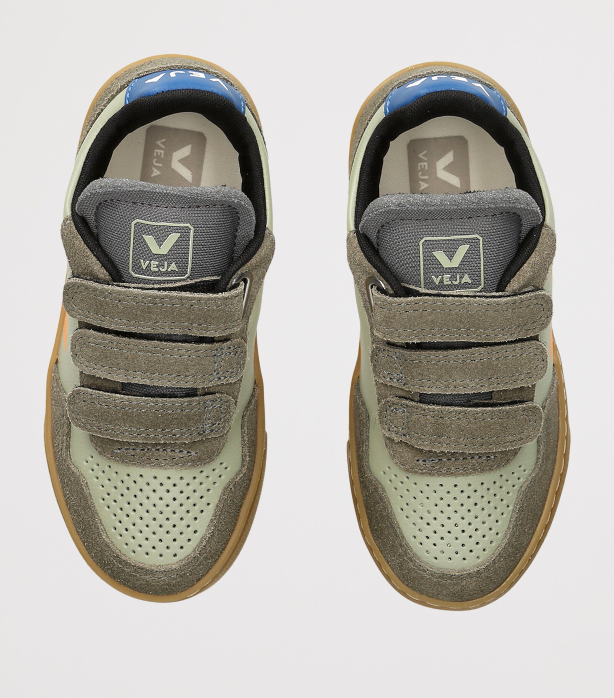 Veja Kids Leather V-90 Sneakers Khaki Image 3