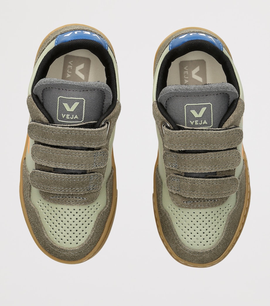 Veja Kids Leather V-90 Sneakers Khaki Image 3