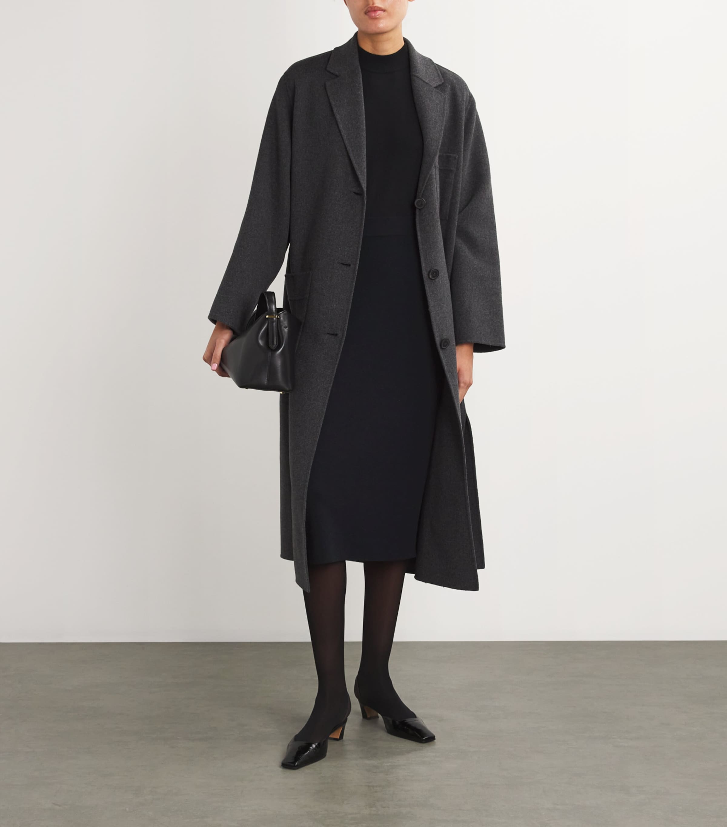 Weekend Max Mara Womens Knitted Midi Skirt Black Image 2