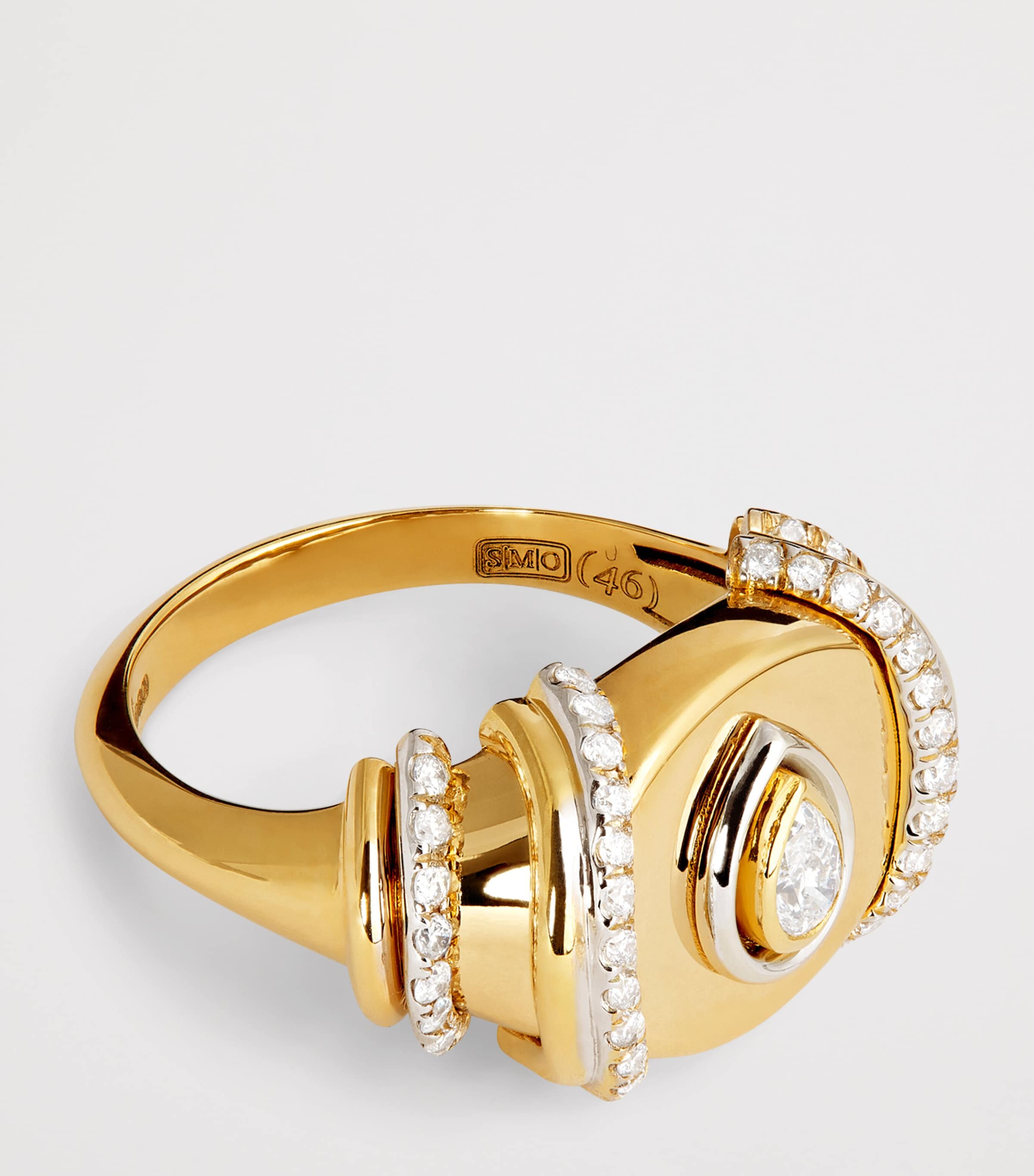 Yellow Gold and Diamond N*93 Sailor Moon Pinky Ring YELLOW GOLD Image 4