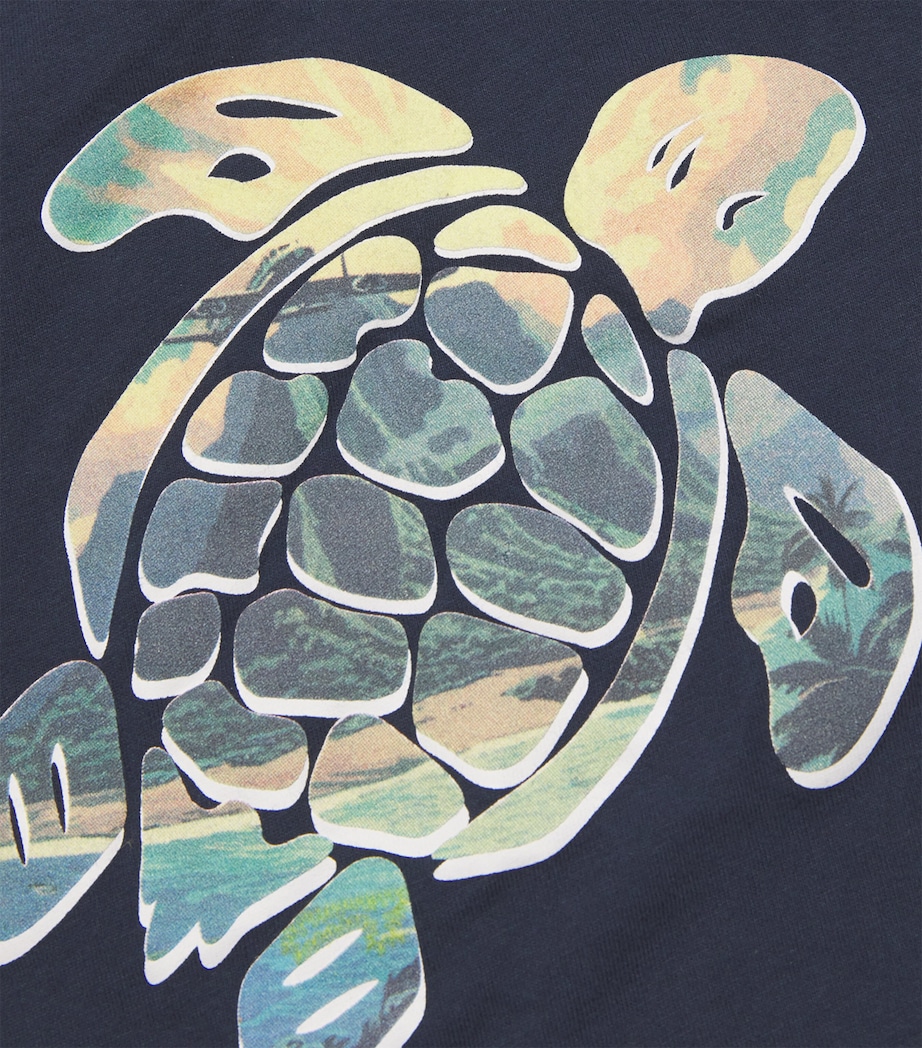 Organic Cotton Turtle T-Shirt (2-12 Years) 390 BLEU MARINE Image 4