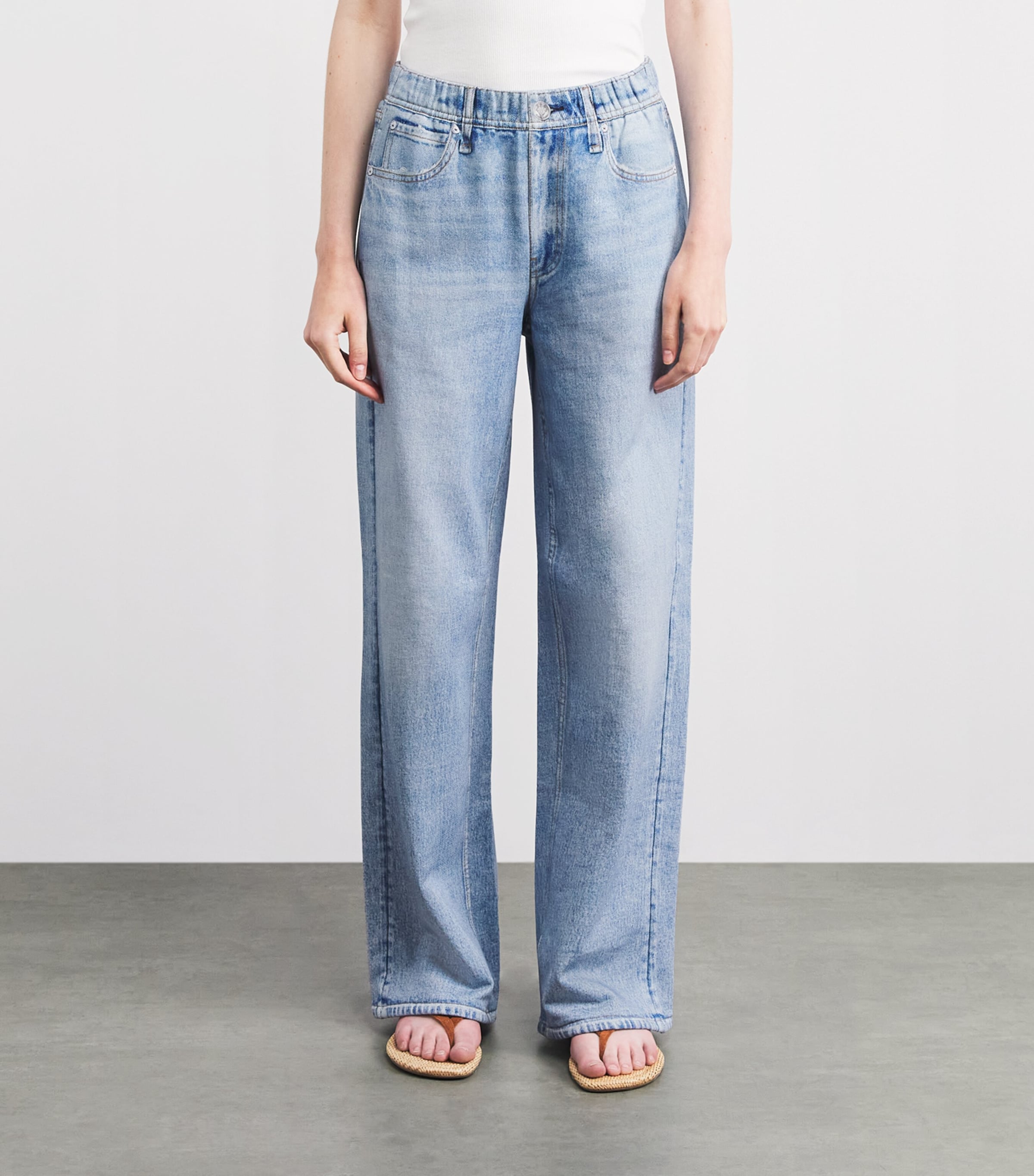 Rag & Bone Womens Trompe-l'Oeil Wide-Leg Trousers Aria Image 4