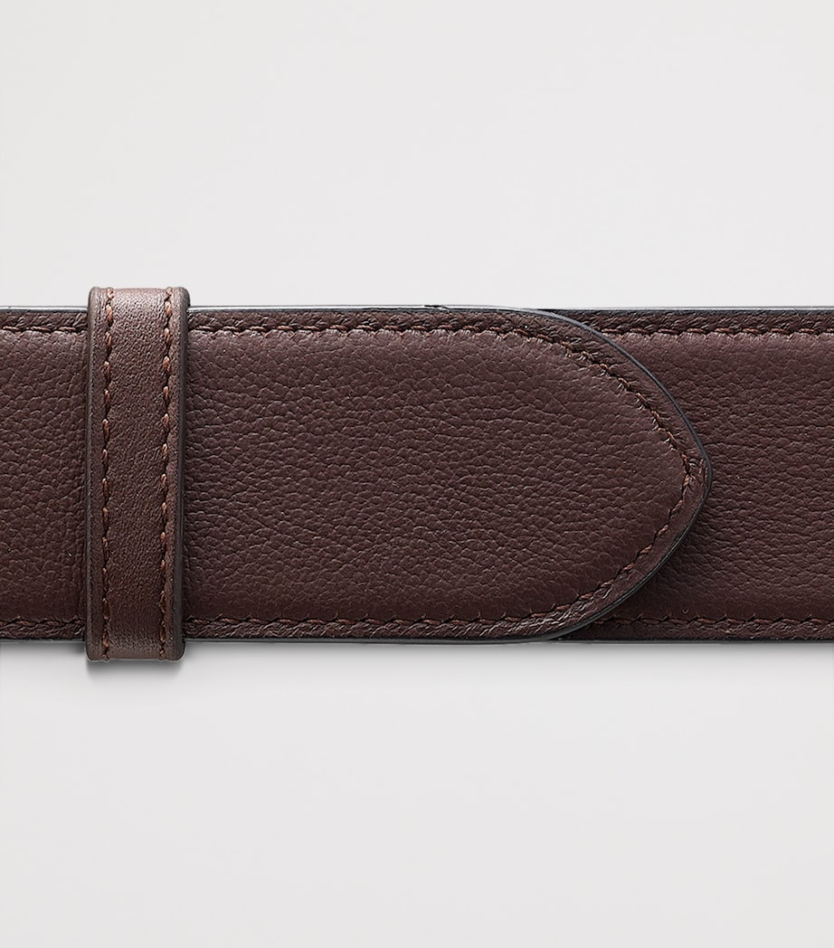 Cartier Leather Santos de Cartier Reversible Belt Black Image 5