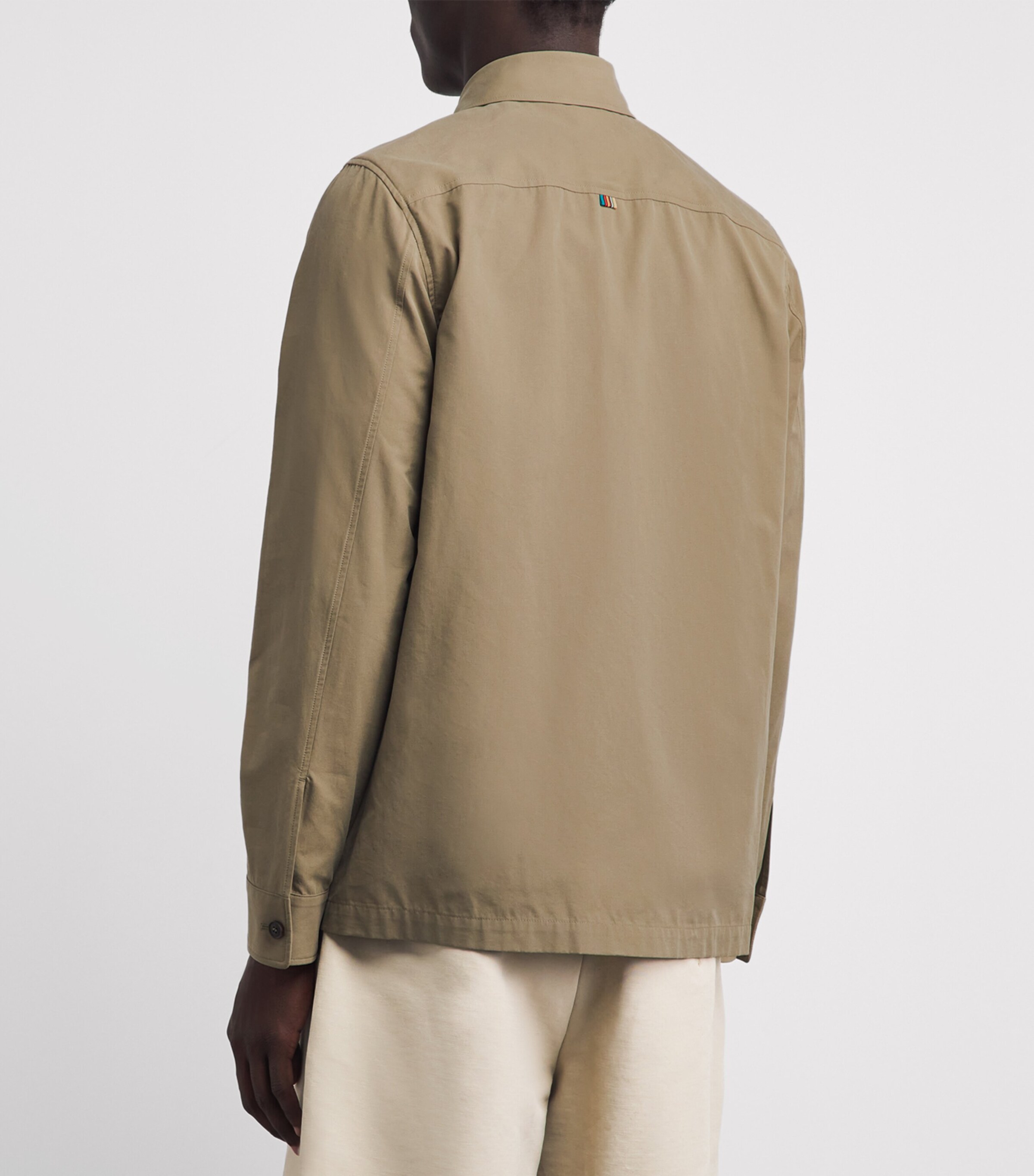Paul Smith Mens Cotton-Blend Twin-Pocket Overshirt Image 5