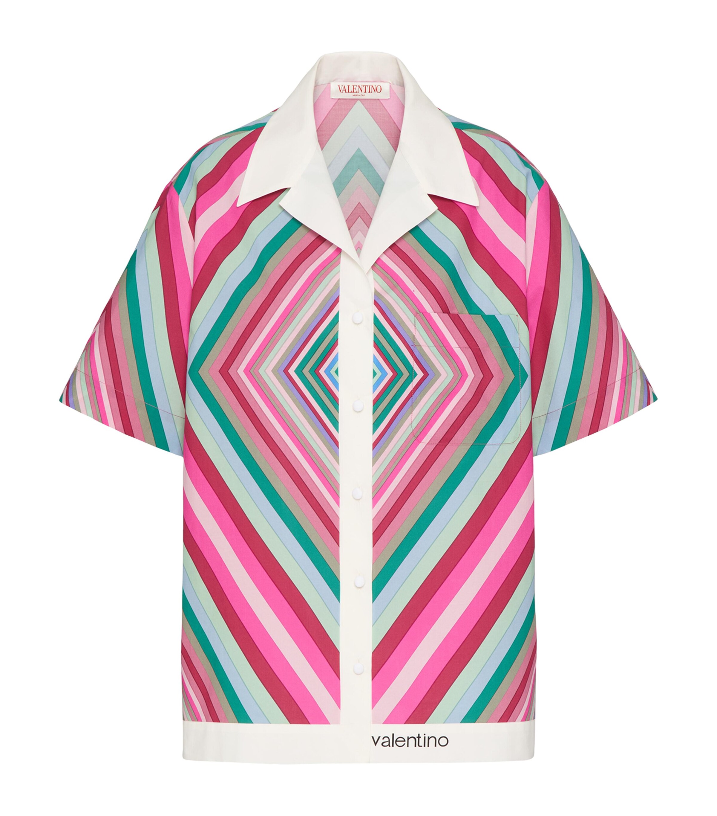 Valentino Stripe-print Cotton Shirt
