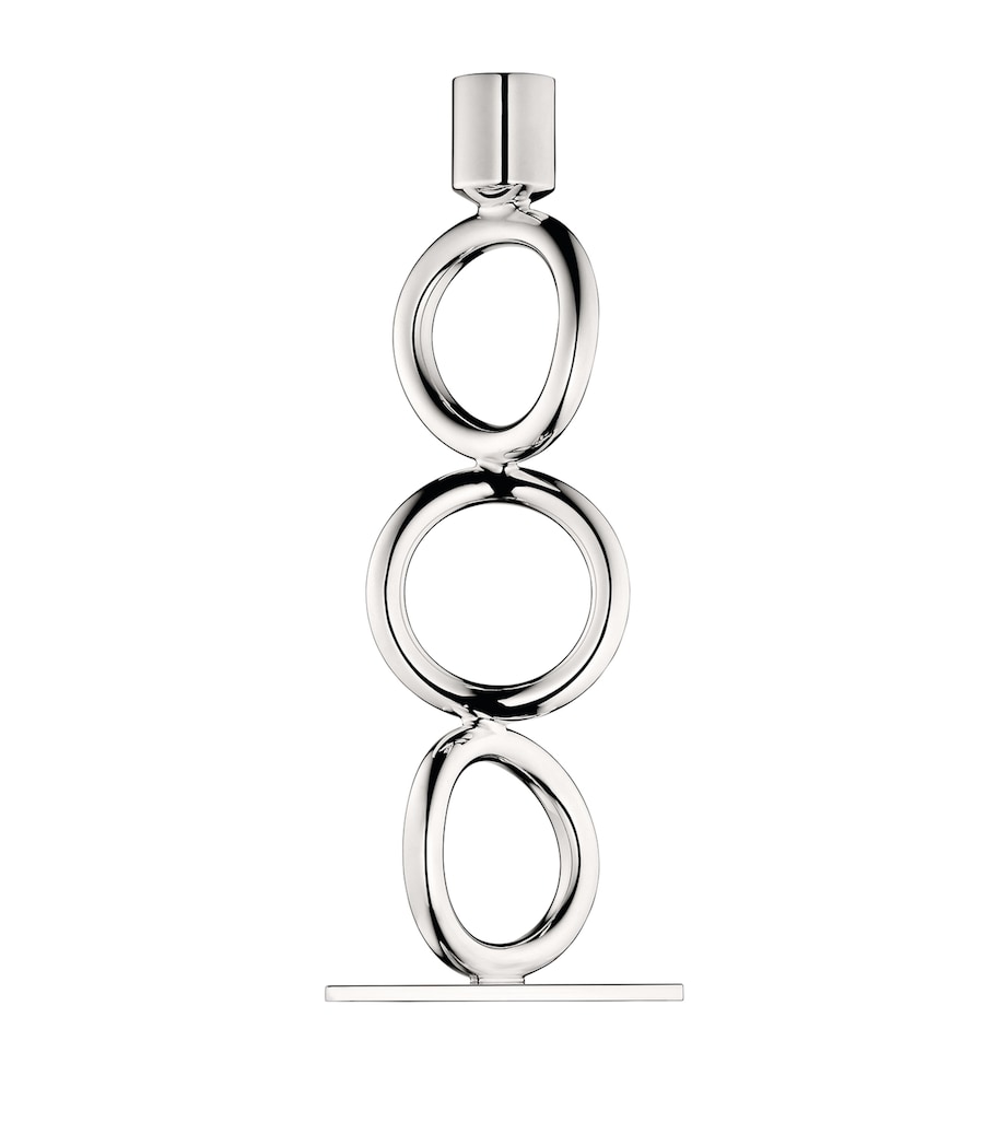 Silver-Plated Vertigo 3-Rings Candlestick SILVER Image 1