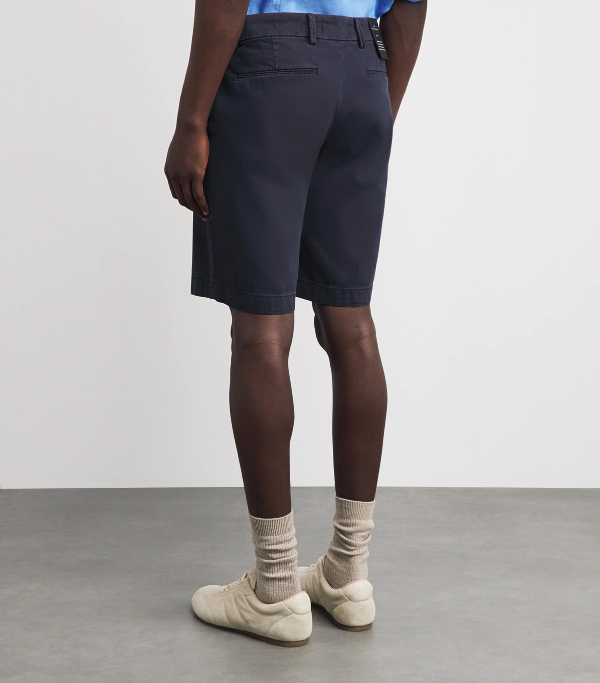 7 For All Mankind Mens Luxe Performance Chino Shorts Blue Image 5