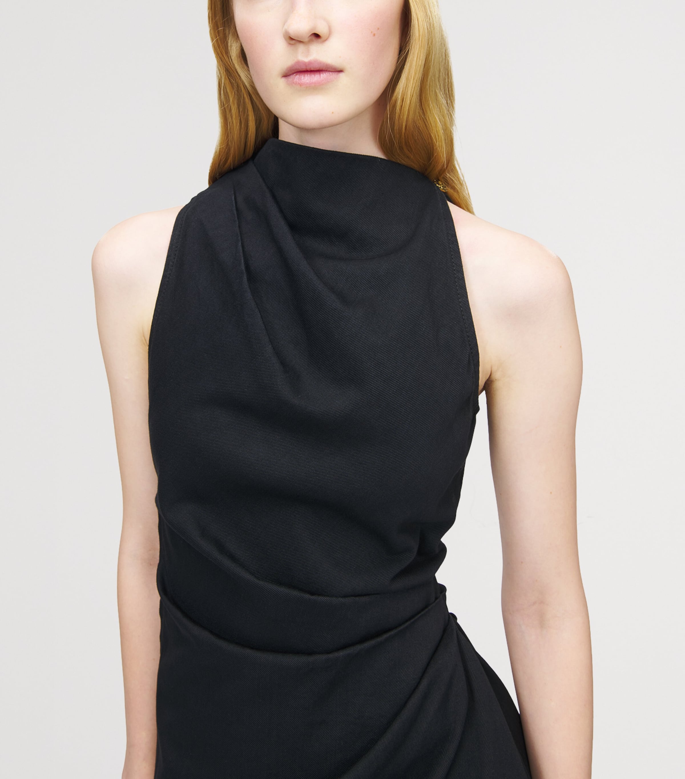 Cotton Asymmetric Mini Dress 1000 Image 5