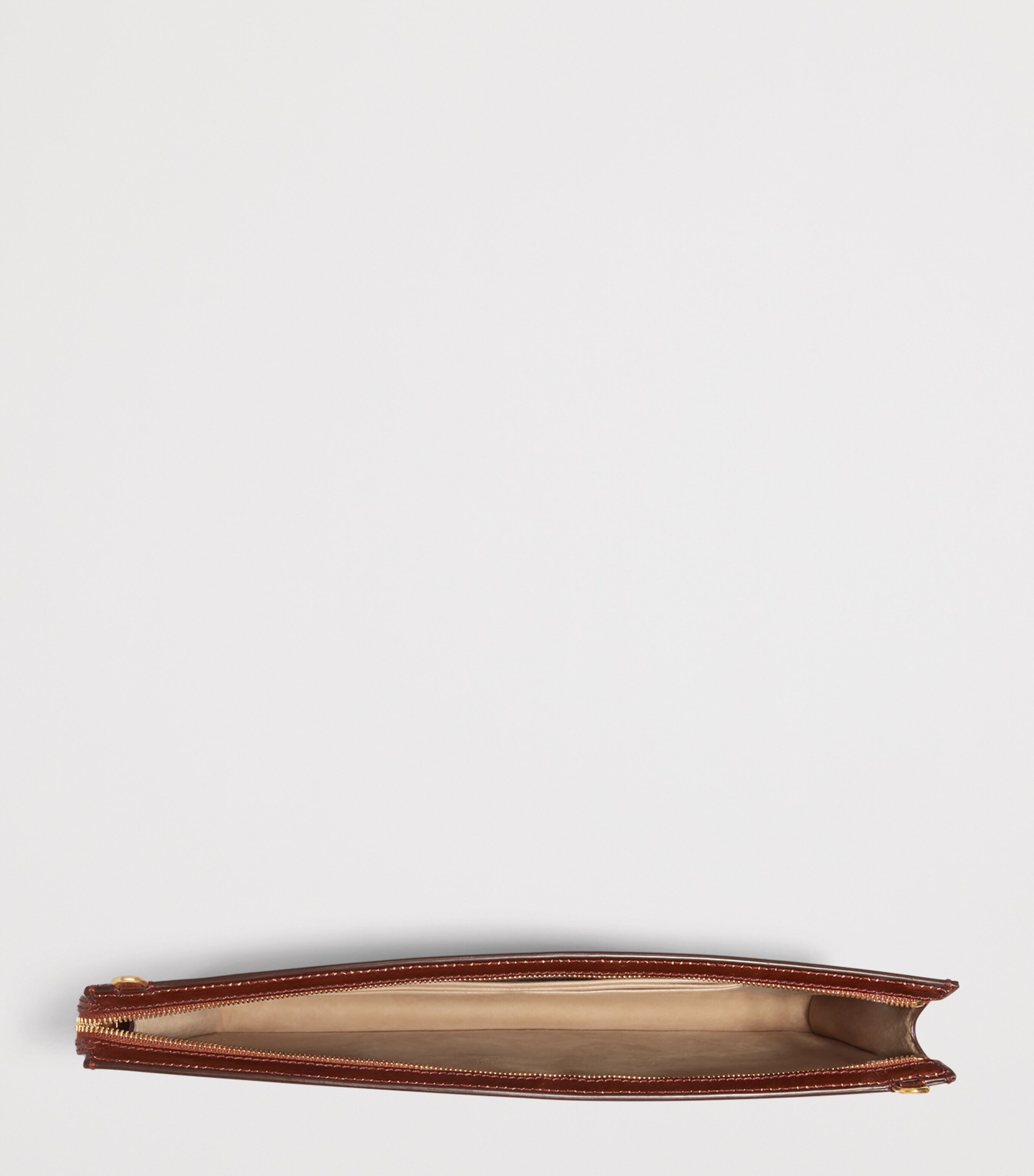 Schiaparelli Leather Moulded Mouth Pouch Cognac Image 5