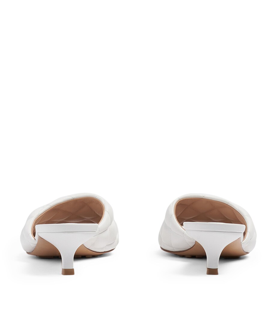 Leather Quilted Mules 45 OPTIC WHITE Image 4