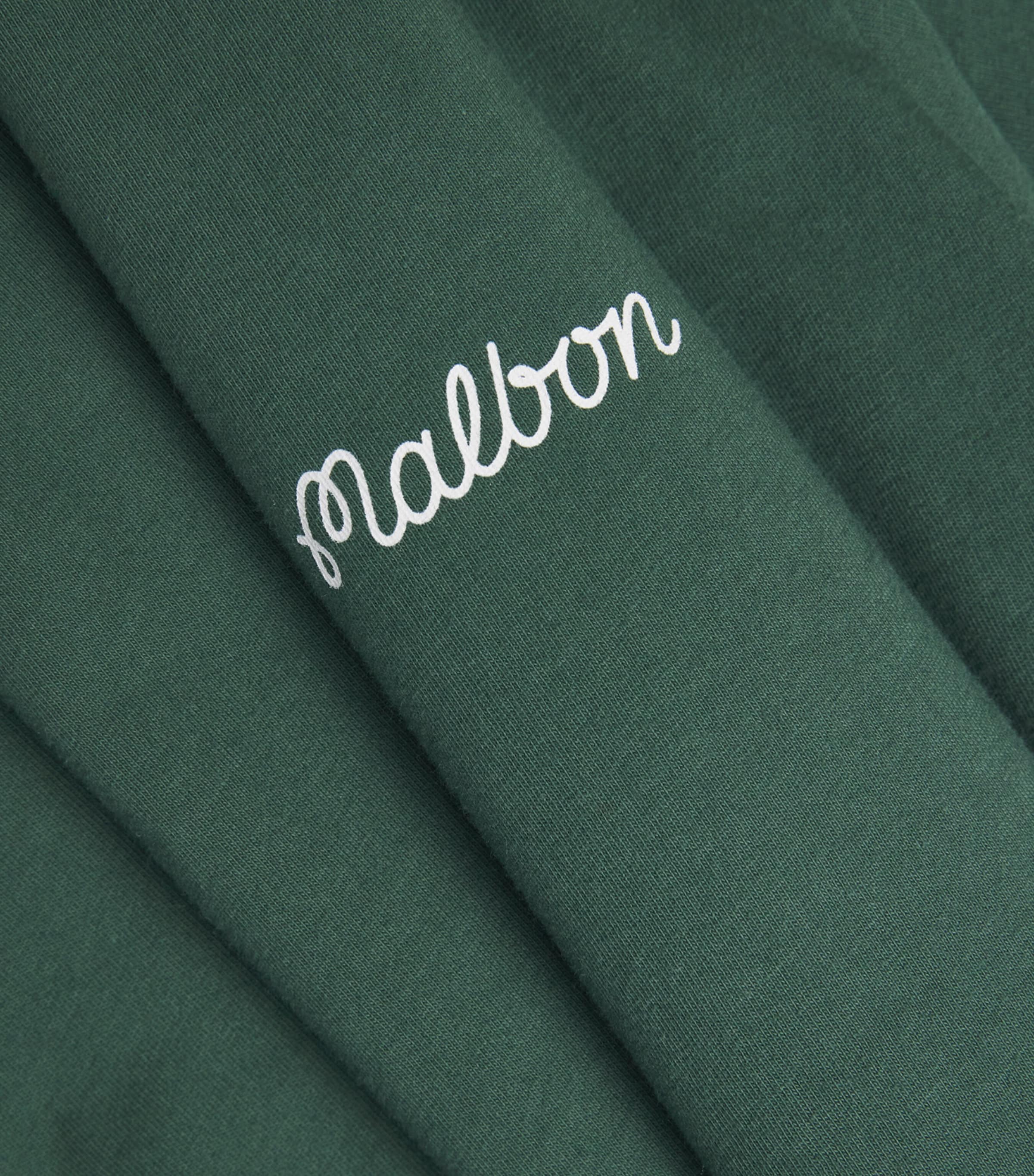 Malbon Mens Cotton Bermuda Baldwin T-Shirt Forest Green Image 6