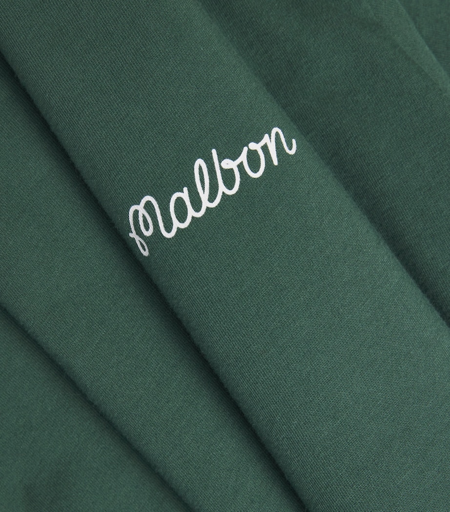 Malbon Mens Cotton Bermuda Baldwin T-Shirt Forest Green Image 6