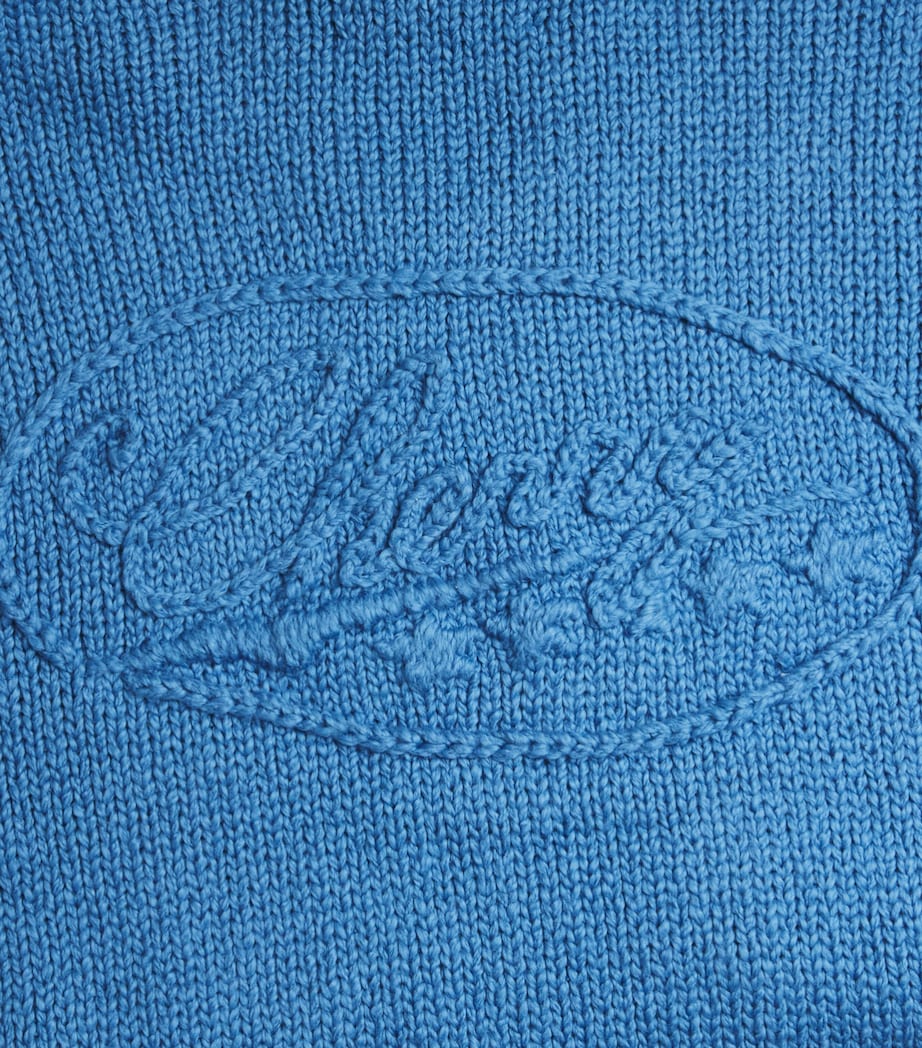 Cherry Los Angeles Mens Cotton Knitted 5 Star Jacket Steel Blue Image 6