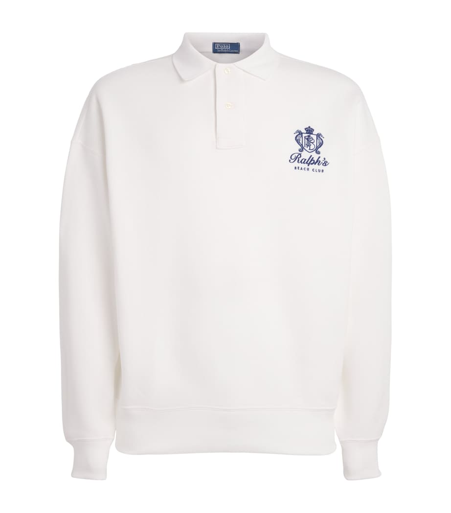 Polo Ralph Lauren Mens Cotton-Blend Ralph's Beach Club Polo Shirt White Image 1