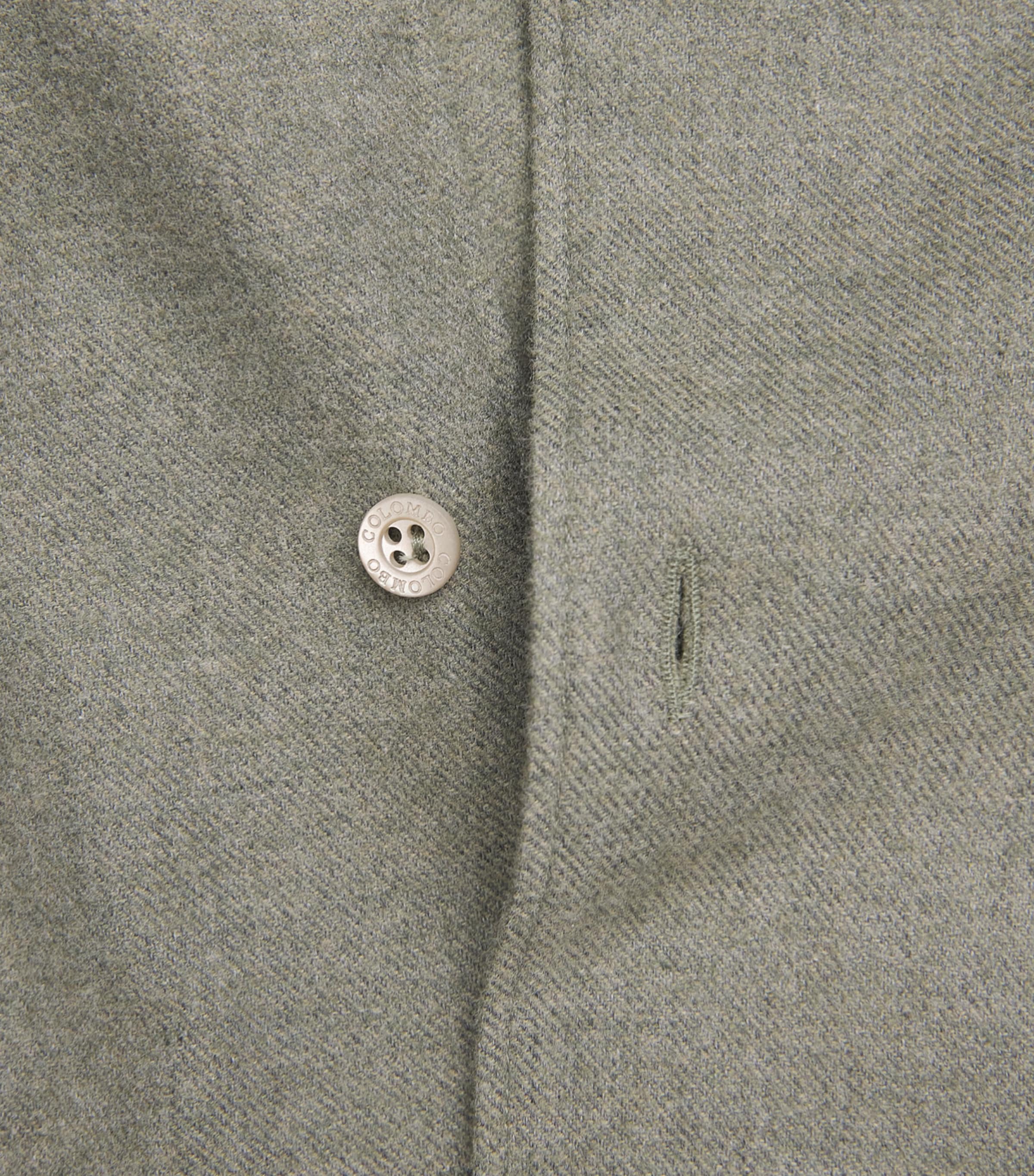 Colombo Mens Cotton Twill Shirt Green Image 6