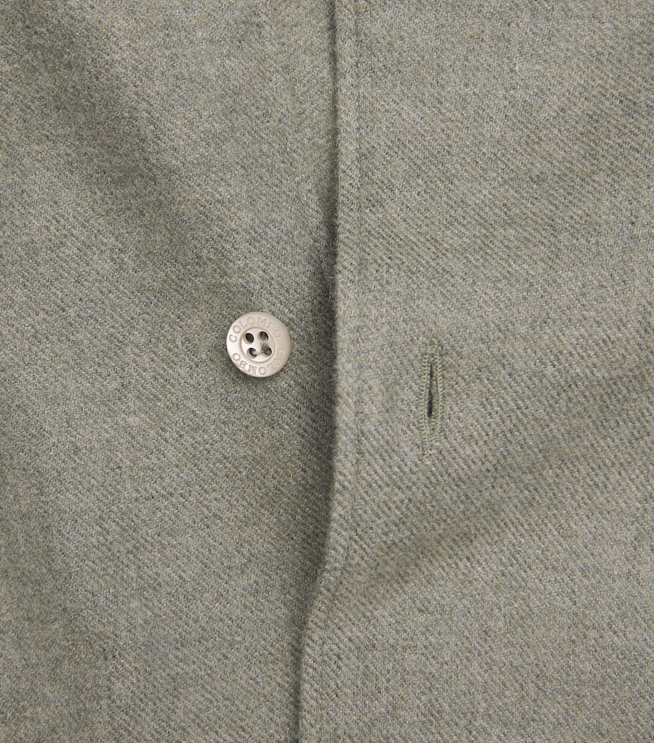 Colombo Mens Cotton Twill Shirt Green Image 6