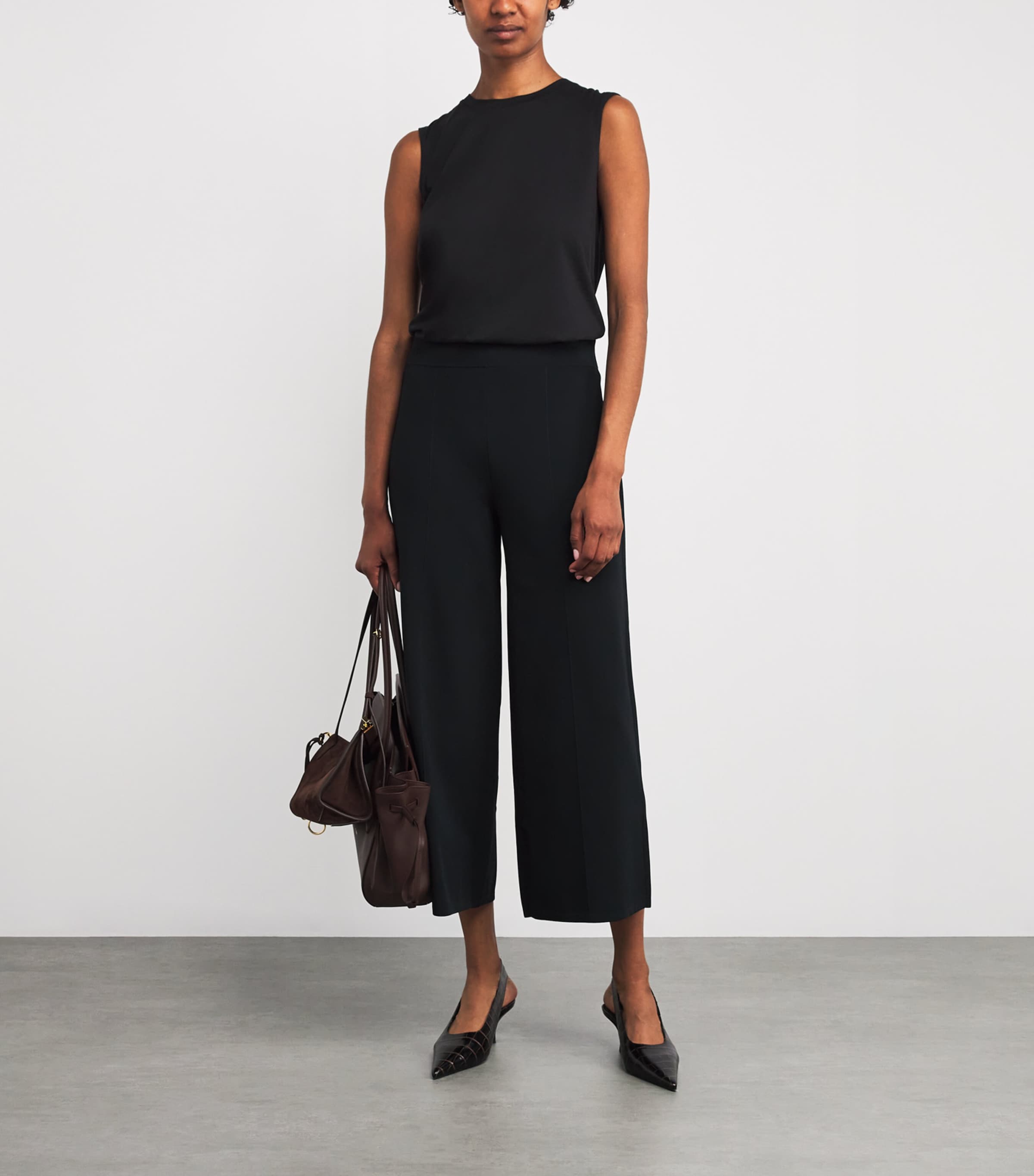 Cotton-Silk Tank Top BLACK Image 2