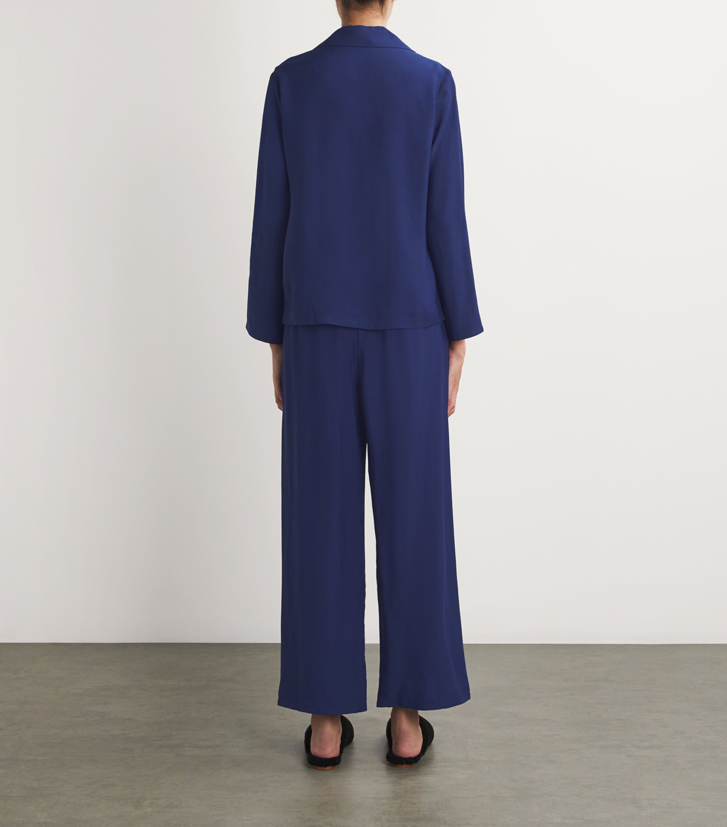 Sleeper Womens The Bow Pyjama Set Navy Image 3