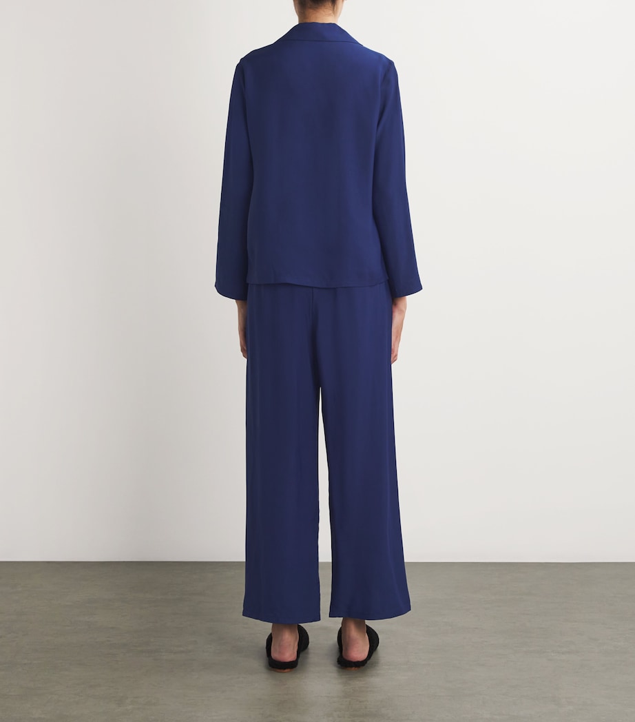 Sleeper Womens The Bow Pyjama Set Navy Image 3