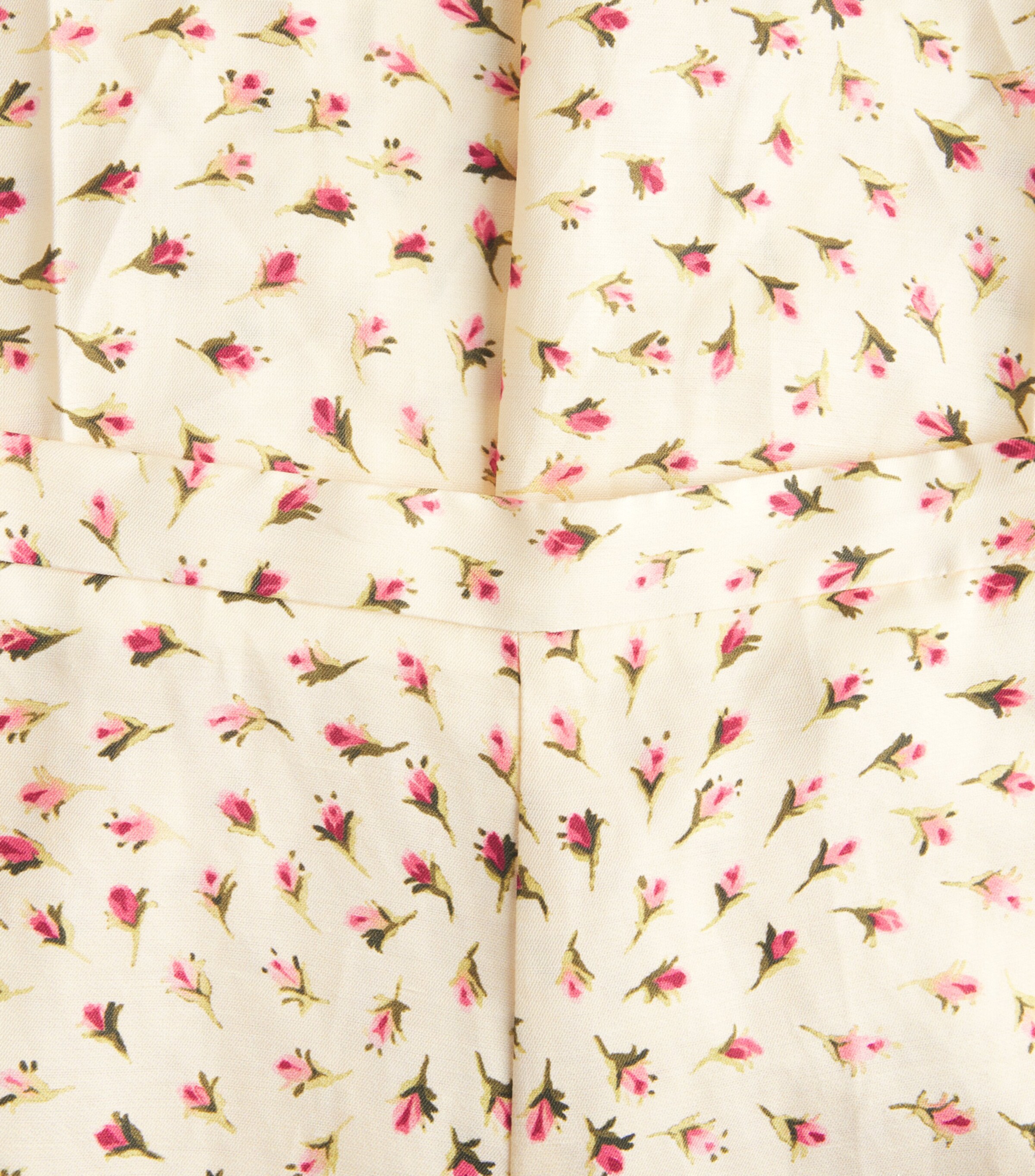 Sandro Paris Womens Floral Print Flared Trousers Butter / Pink Image 6
