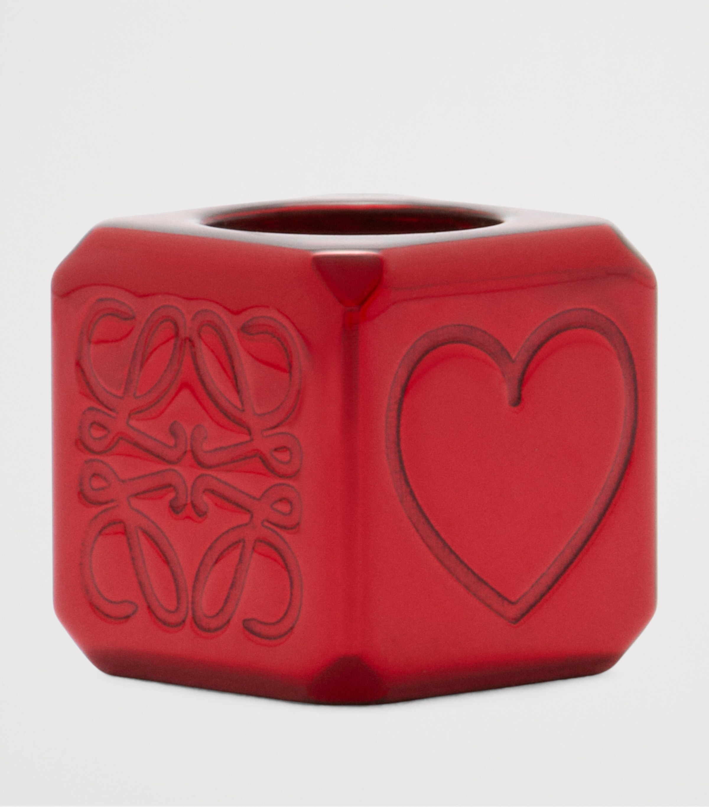 LOEWE Heart Dice Bag Charm Red Image 2