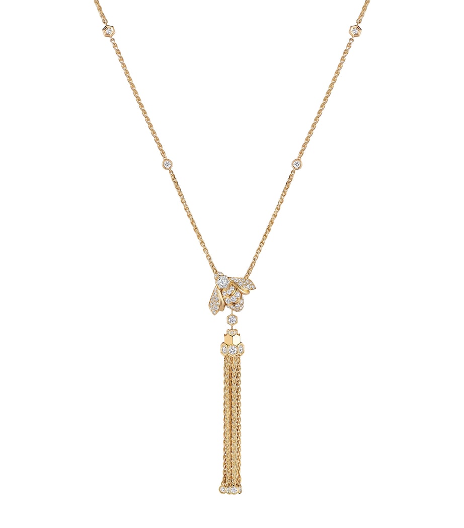 Yellow Gold and Diamond Bee de Chaumet Pompon Pendant Necklace YELLOW GOLD Image 1