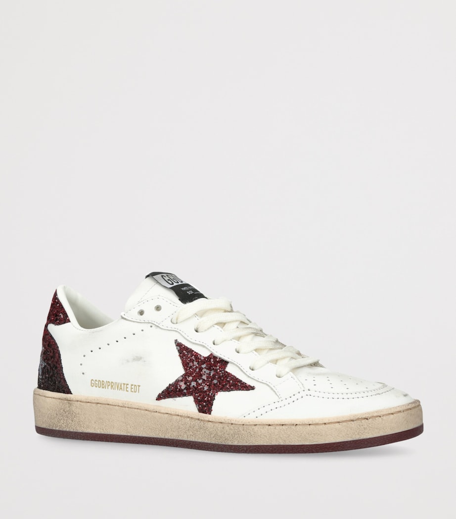 Suede Ball Star Sneakers WHITE/RED Image 3