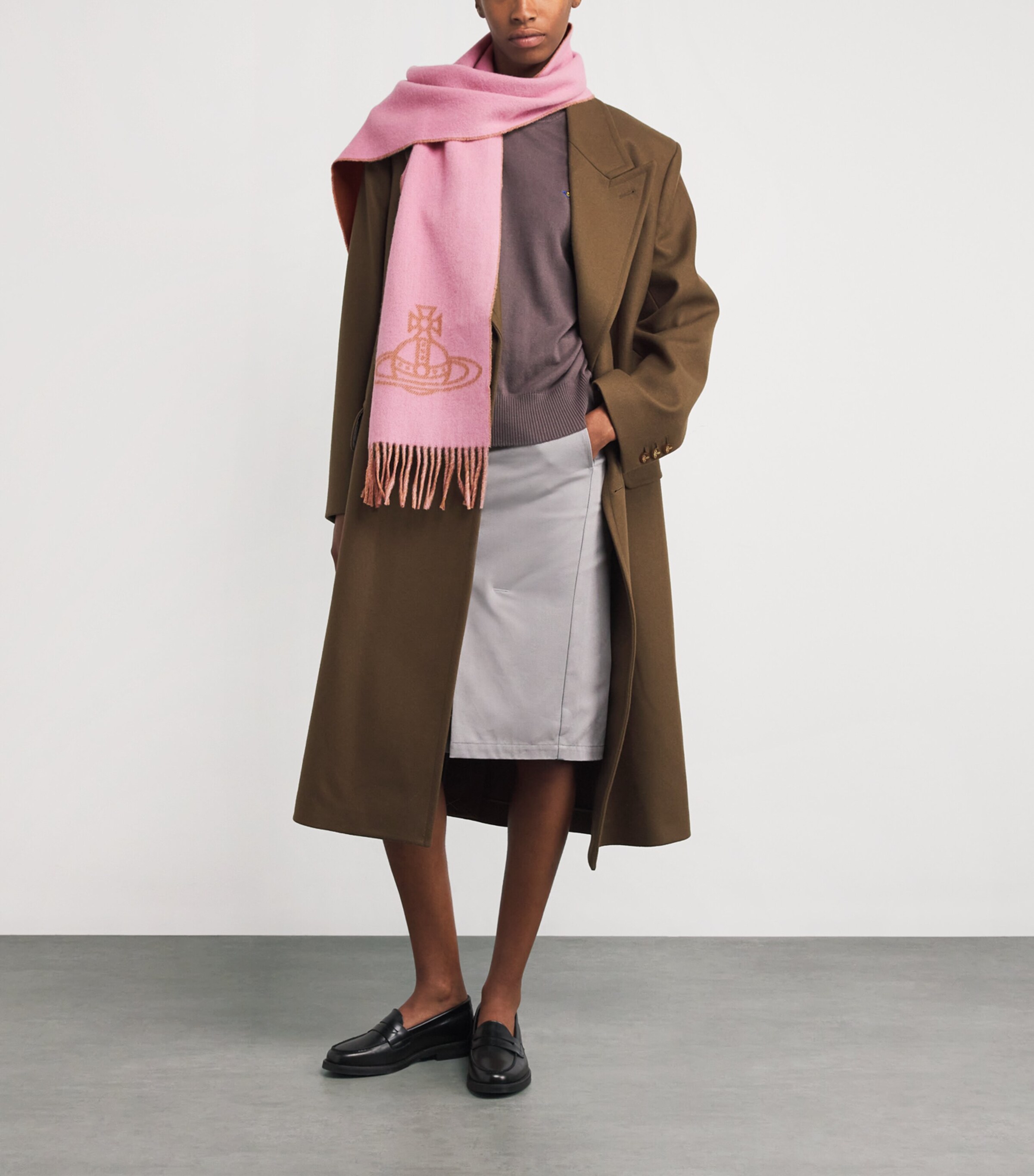 VIVIENNE WESTWOOD wool orb scarf