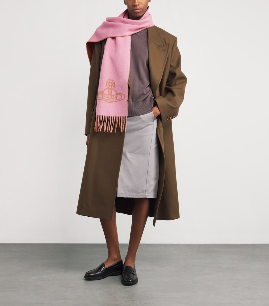 Wool Orb Scarf G402 COTTON PINK Image 3