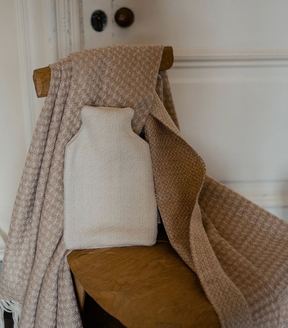 Araminta Campbell Small Alpaca-Blend Hot Water Bottle White Image 3