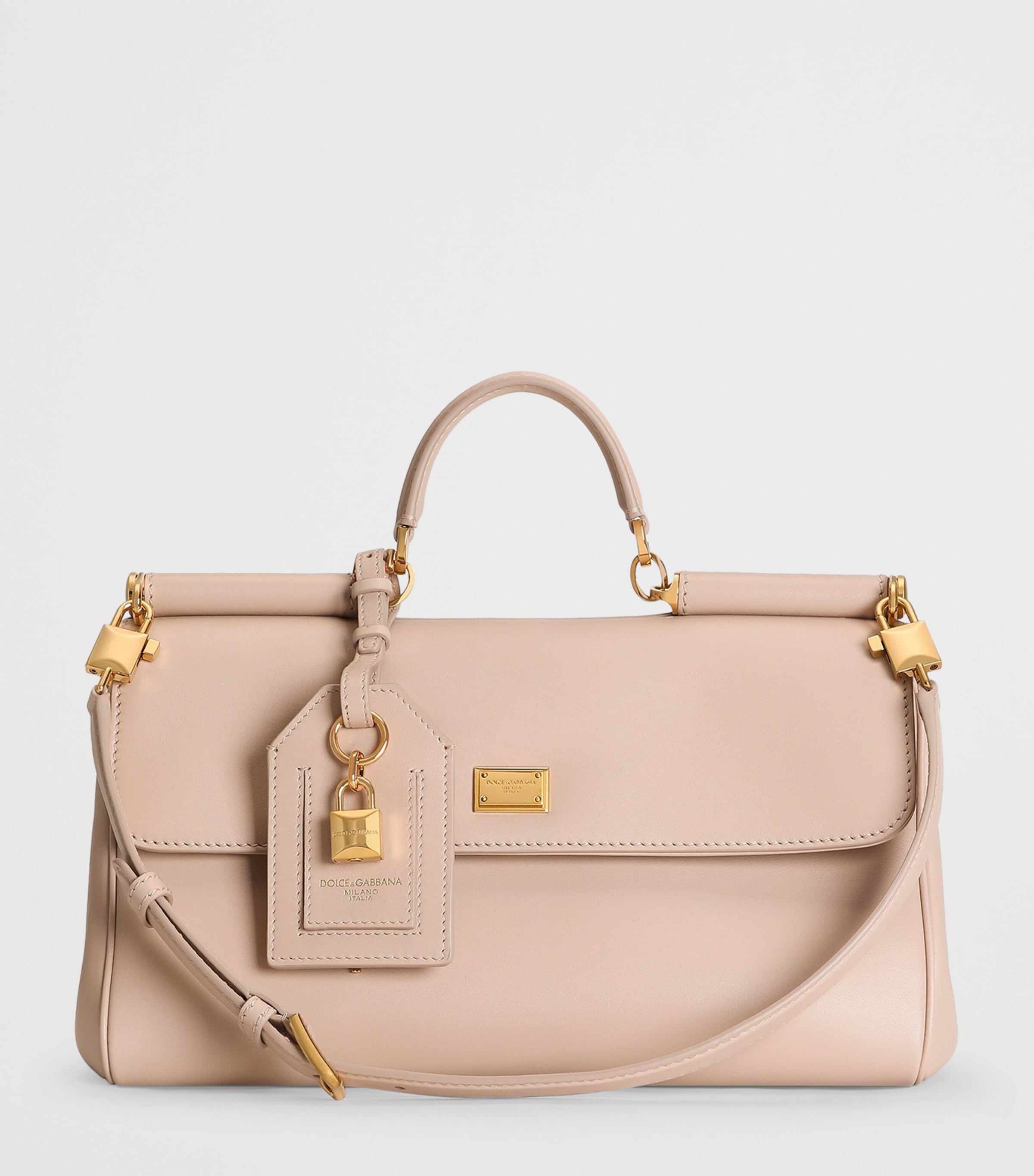 Plongé Calfskin My Sicily Top-Handle Bag 80095-NUDE 1 Image 4