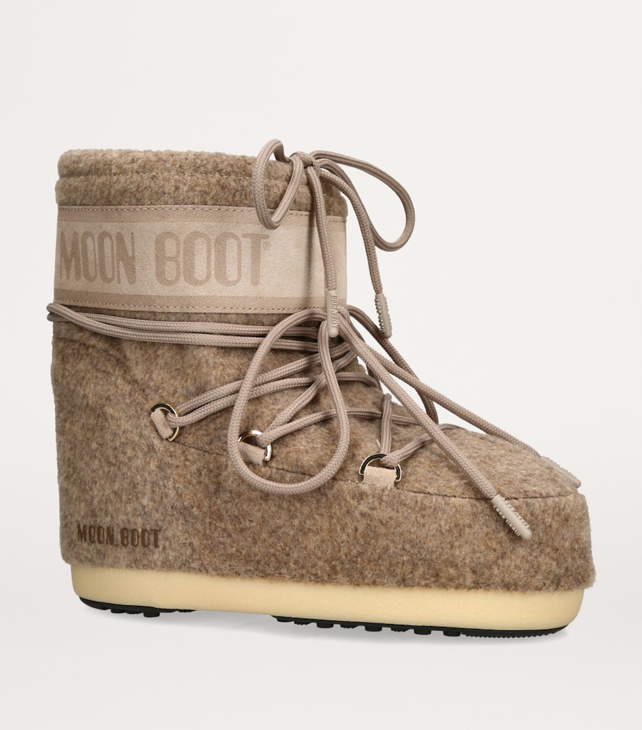 Felt Icon Low Ankle Boots BEIGE Image 3