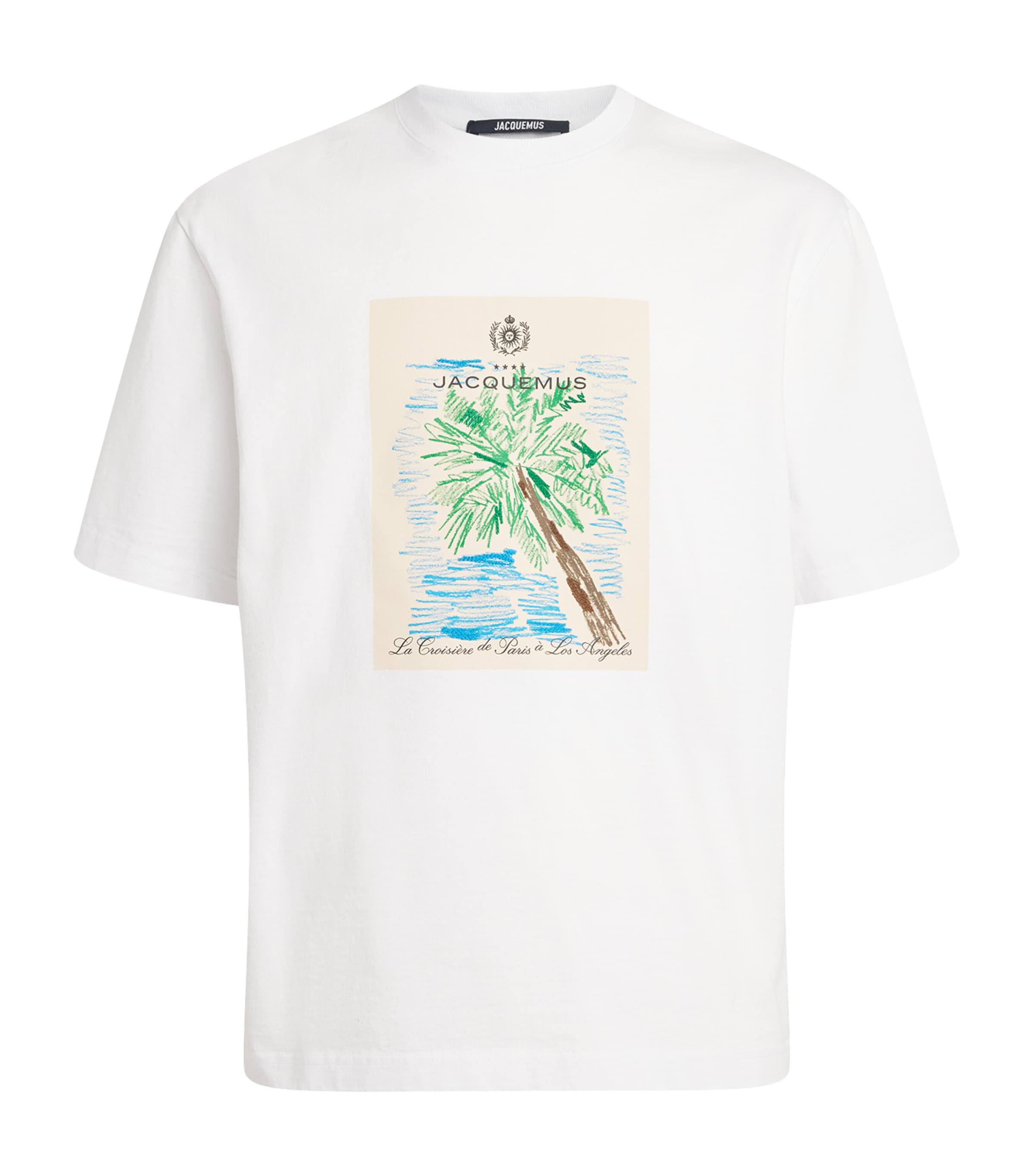 Shop Jacquemus Cotton The Marino T-shirt In White