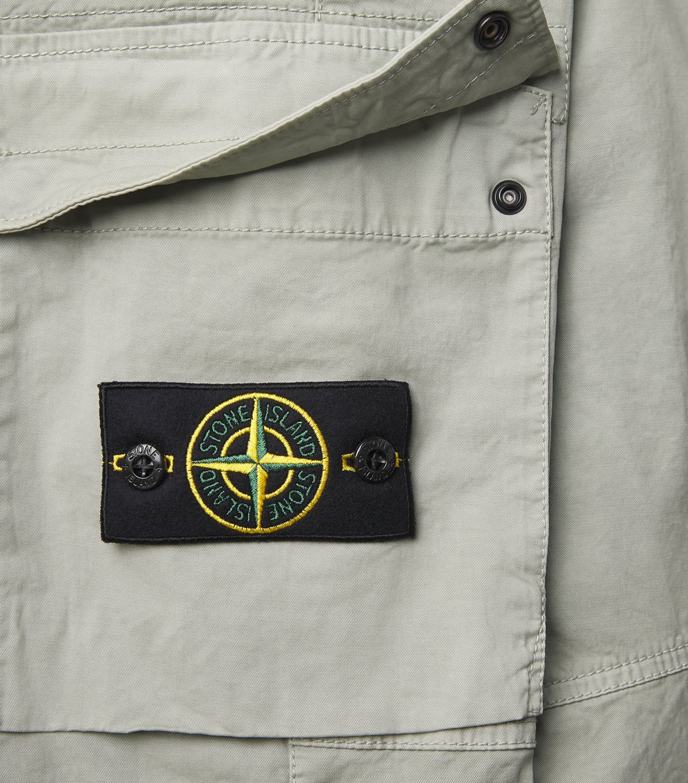Stone Island Mens Stretch-Cotton Tapered Cargo Trousers Image 6