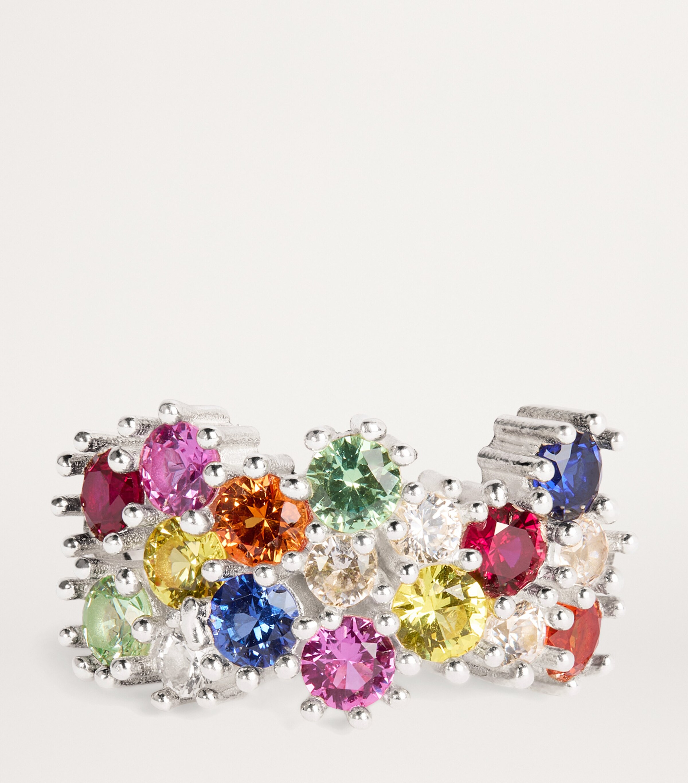 Sterling Silver and Sapphire Wild Flower Ring SILVER (925) Image 4