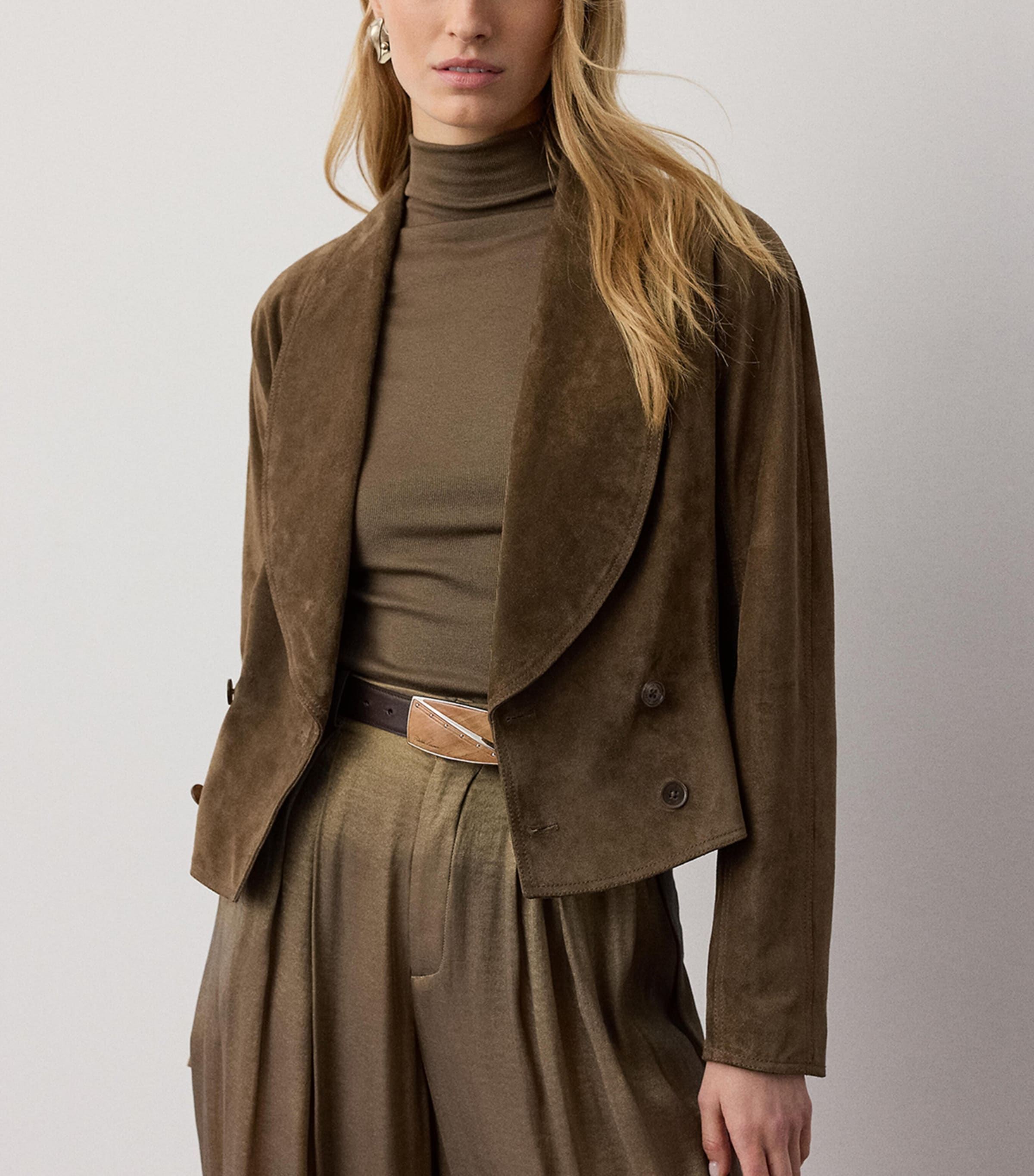 Ralph Lauren Collection Womens Suede Trudie Jacket Portobello Image 4