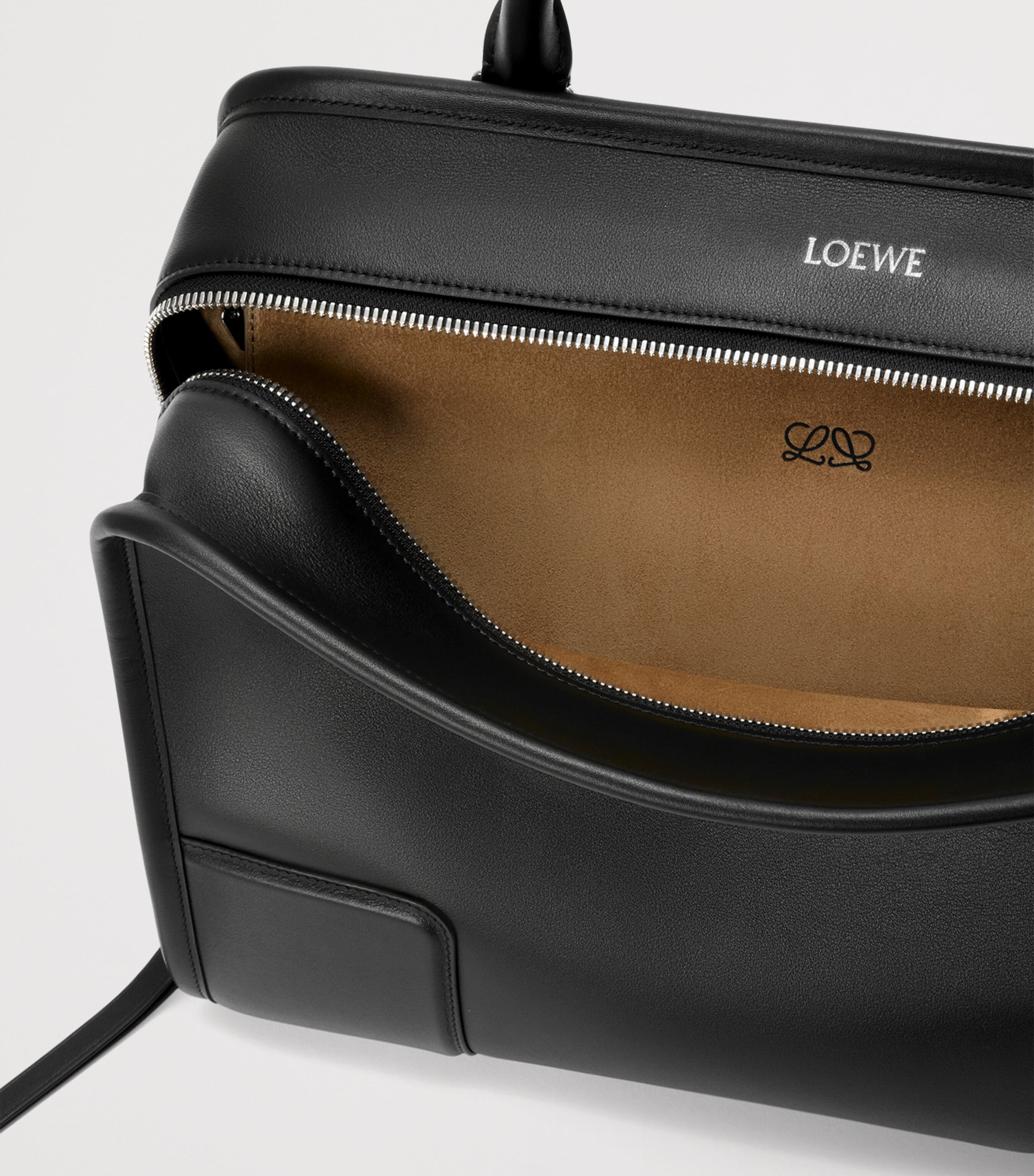 LOEWE Black Large Leather Amazona 180 Top-Handle Bag | Harrods US