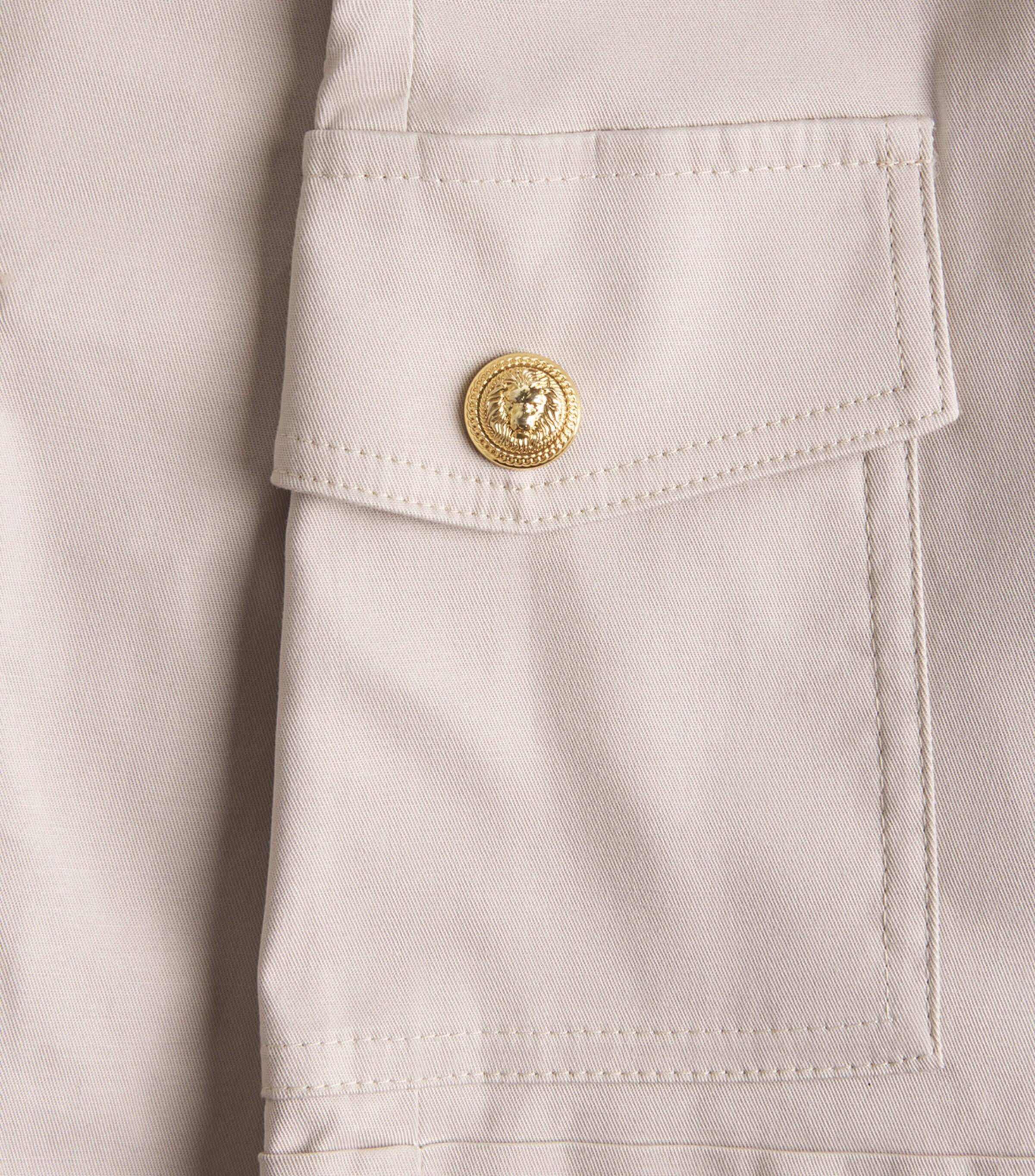 Balmain Kids Cotton-Blend Chino Shorts (4-14 Years) Beige Image 3