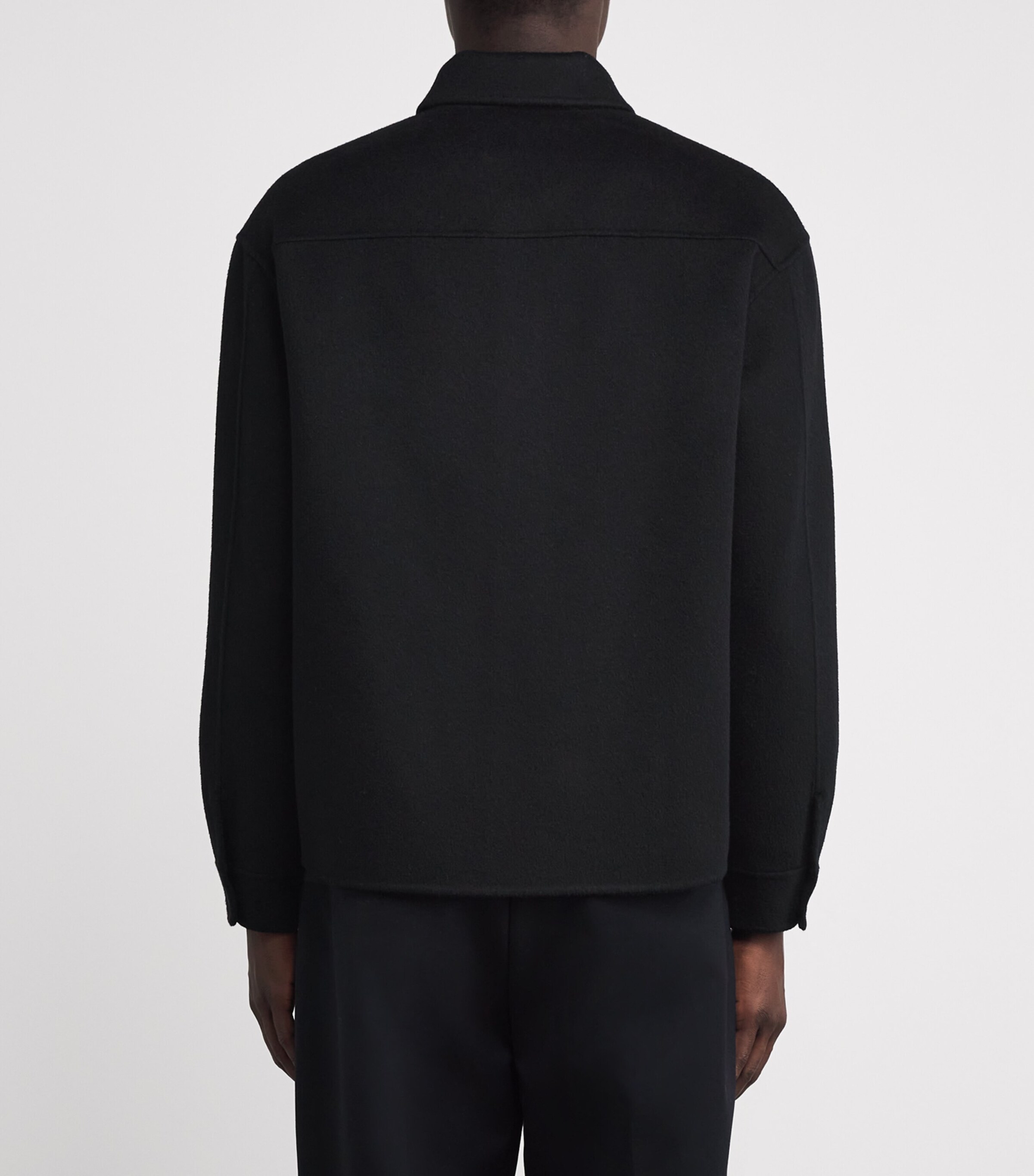Wool Double-Faced Overshirt BLK Image 4