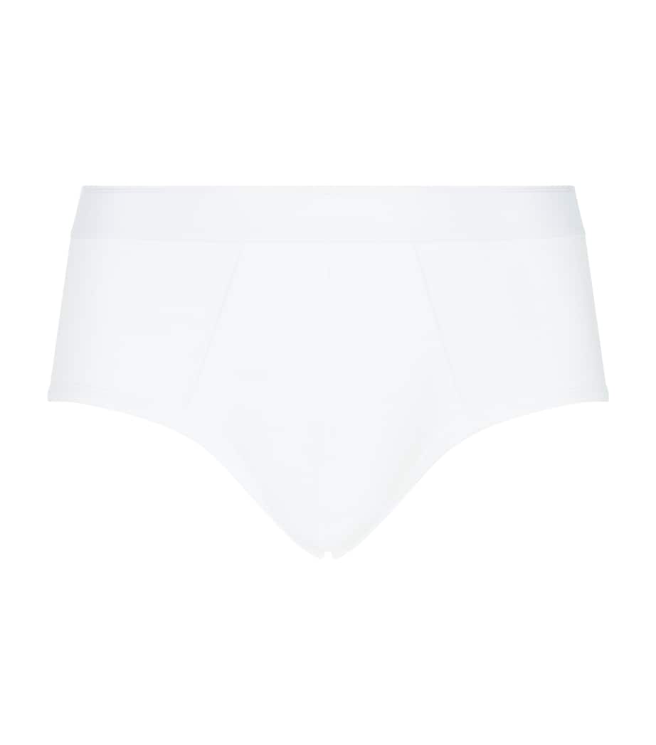 Sea Island Cotton Briefs WHITE Image 1