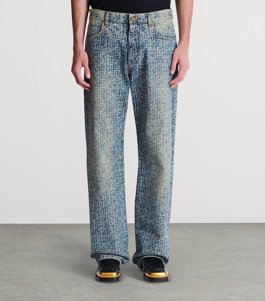 Monogram Relaxed Jeans 6AW BLEU JEAN D+LAV+ Image 4