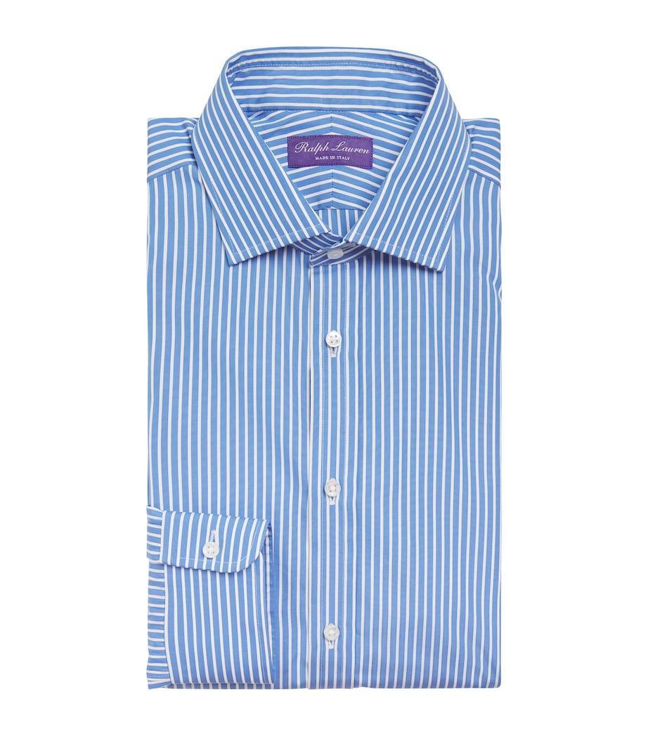 Cotton Stripe Dress Shirt MED BLUE/WHITE Image 1