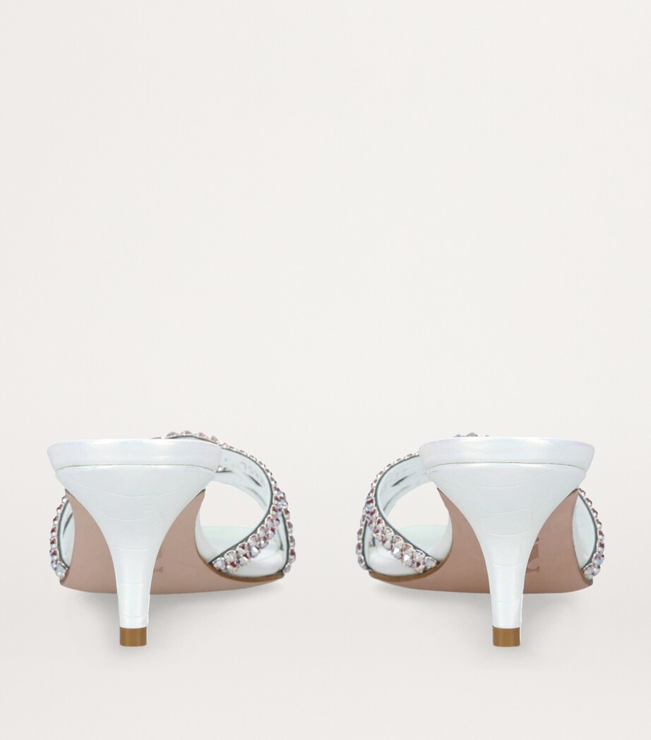Leather Twyla Heeled Mules 50 WHITE Image 2