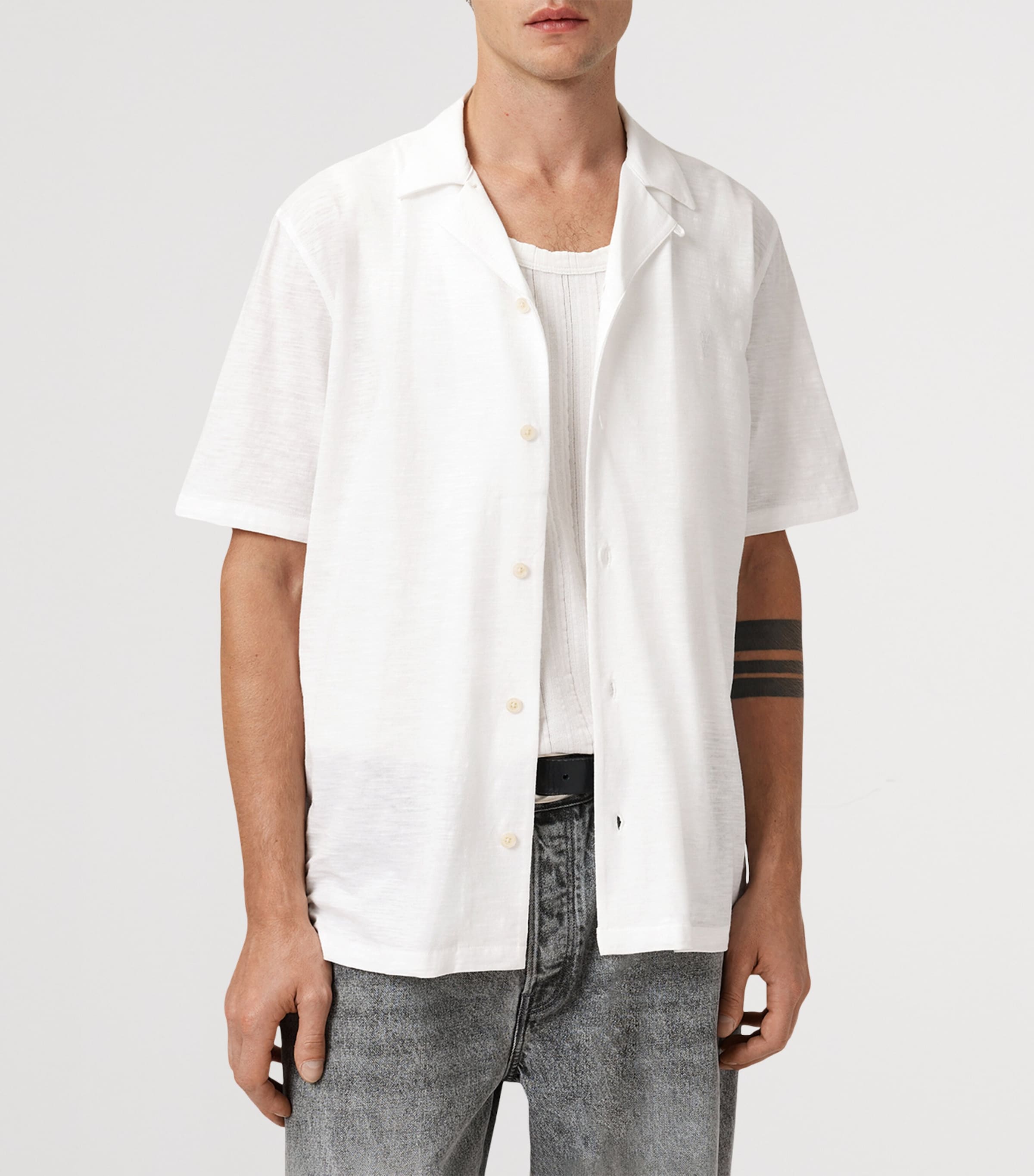 Organic Cotton Robson Shirt OFF WHITE Image 6