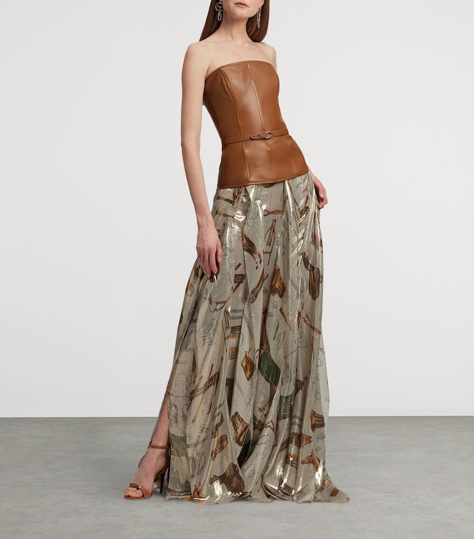 Leather Belted Top LIGHT TOFFEE Image 9