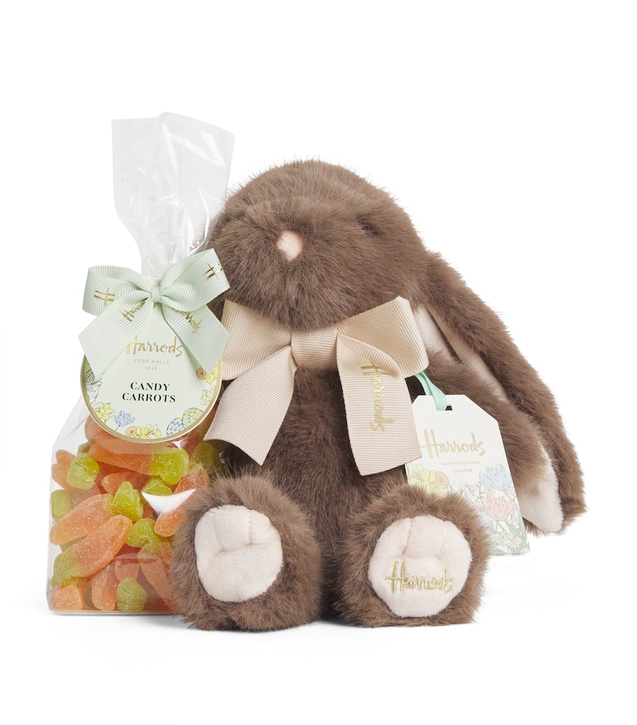 Harrods Bunny with Candy Carrot Sweets (15cm) Beige Image 1